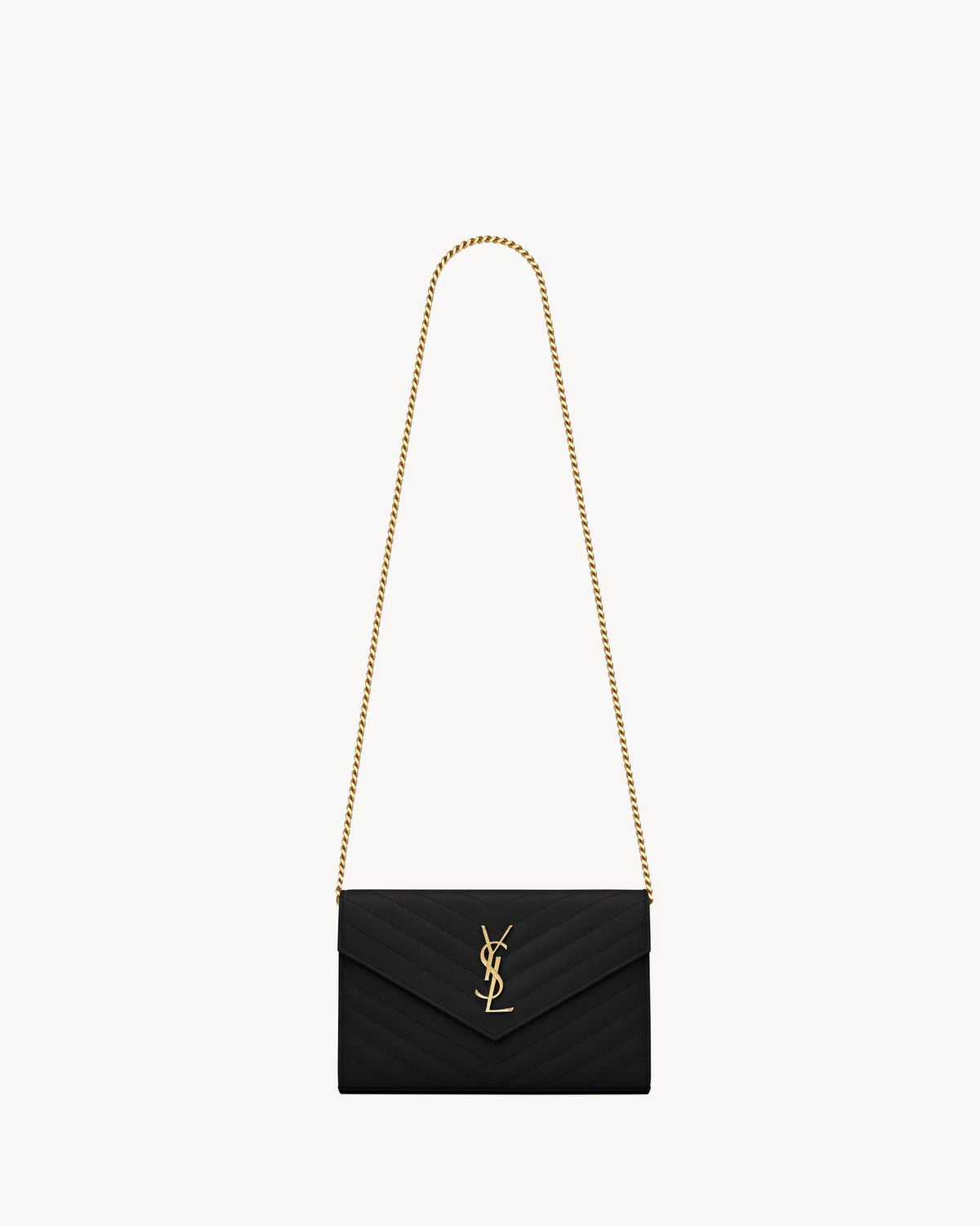 Classic Cassandre Chain Wallet In Grain De Poudre Leather