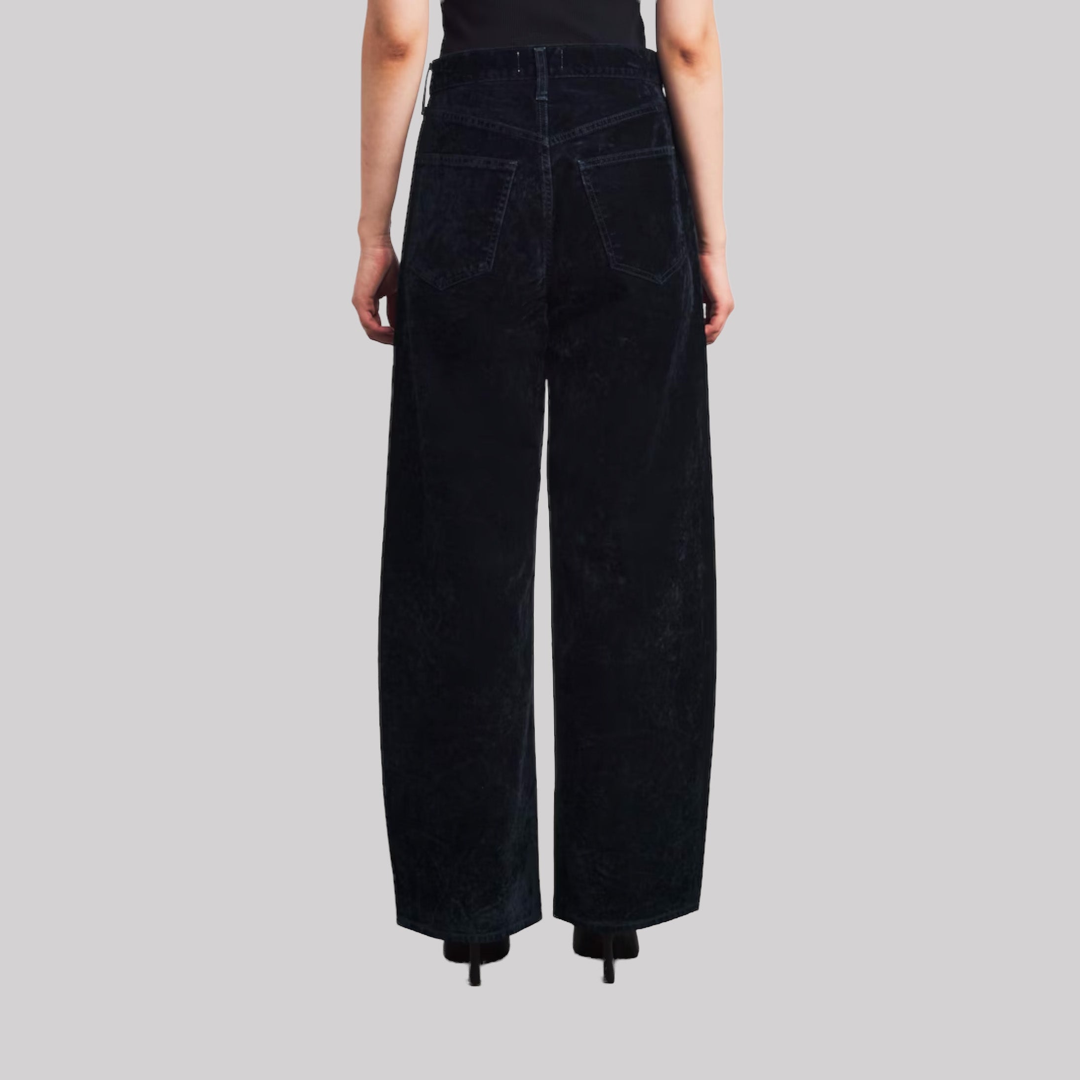 Cotton-Blend Velvet Low Curve Jeans