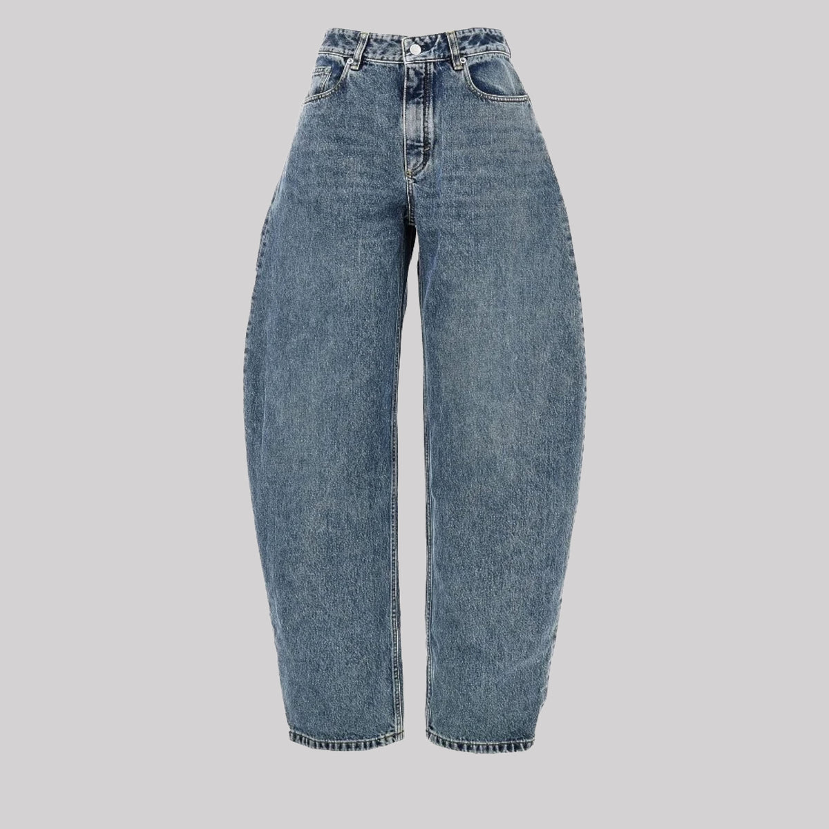 Curved Five-Pocket Jeans