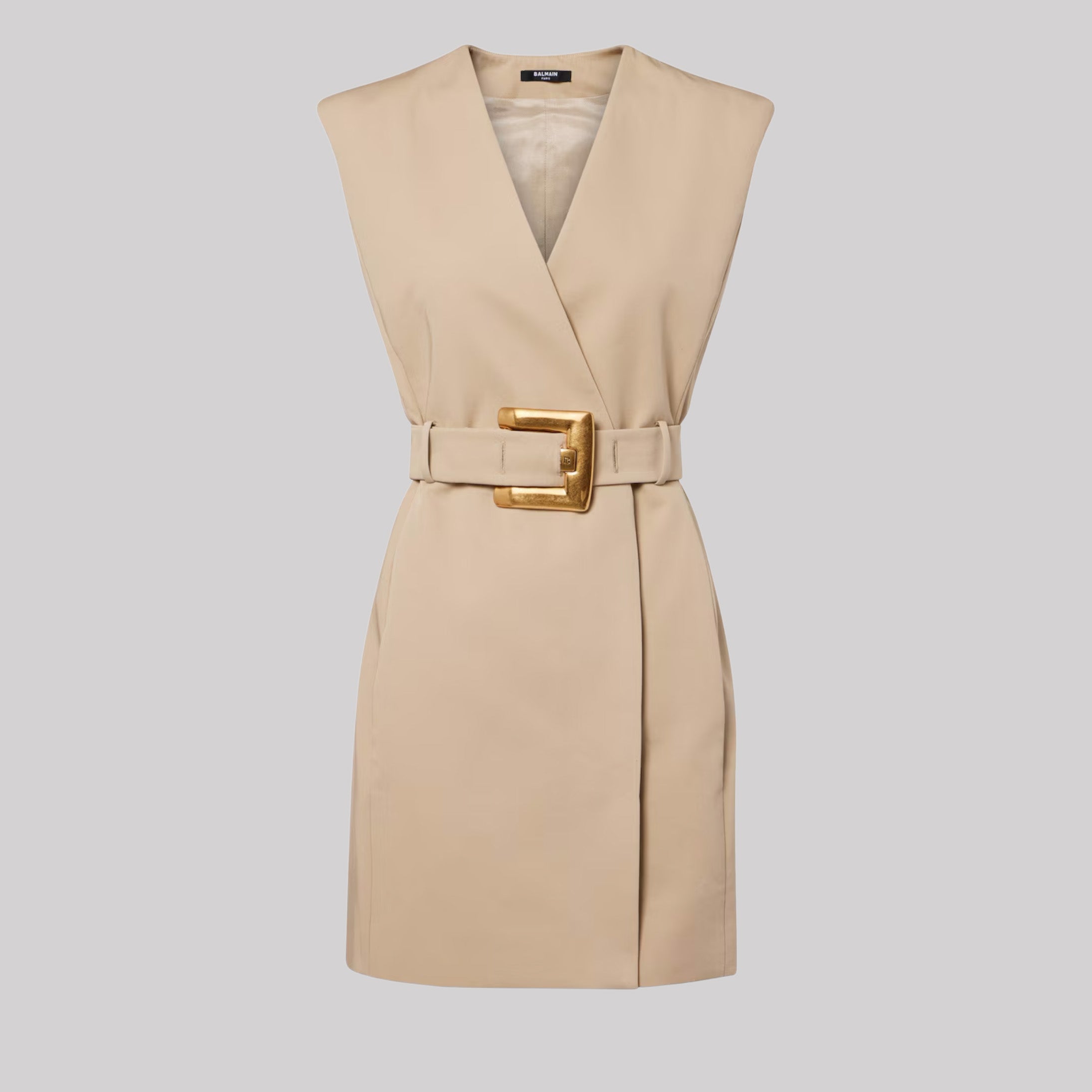 Short Blazer Dress With Belt