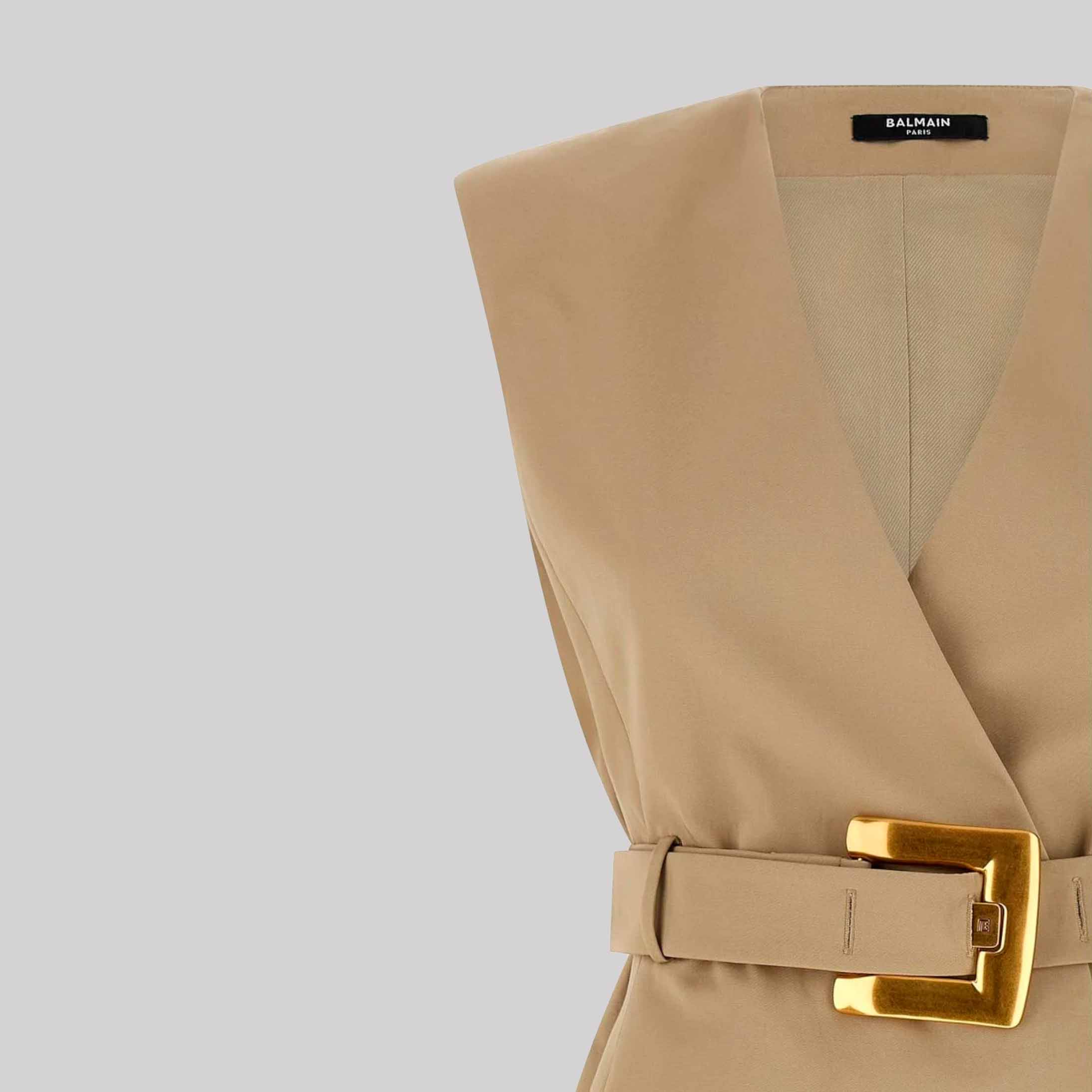 Short Blazer Dress With Belt