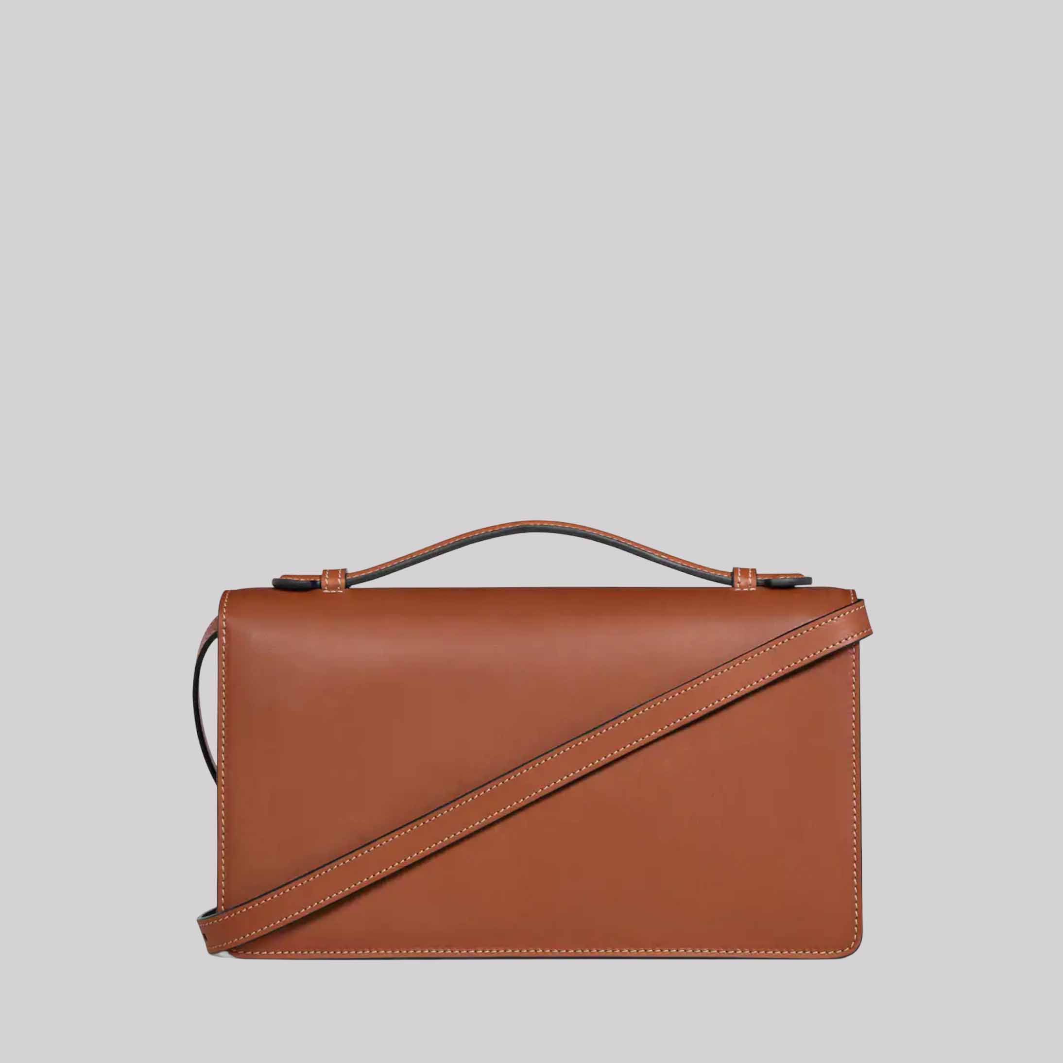 Medium Triomphe Folio In Natural Calfskin