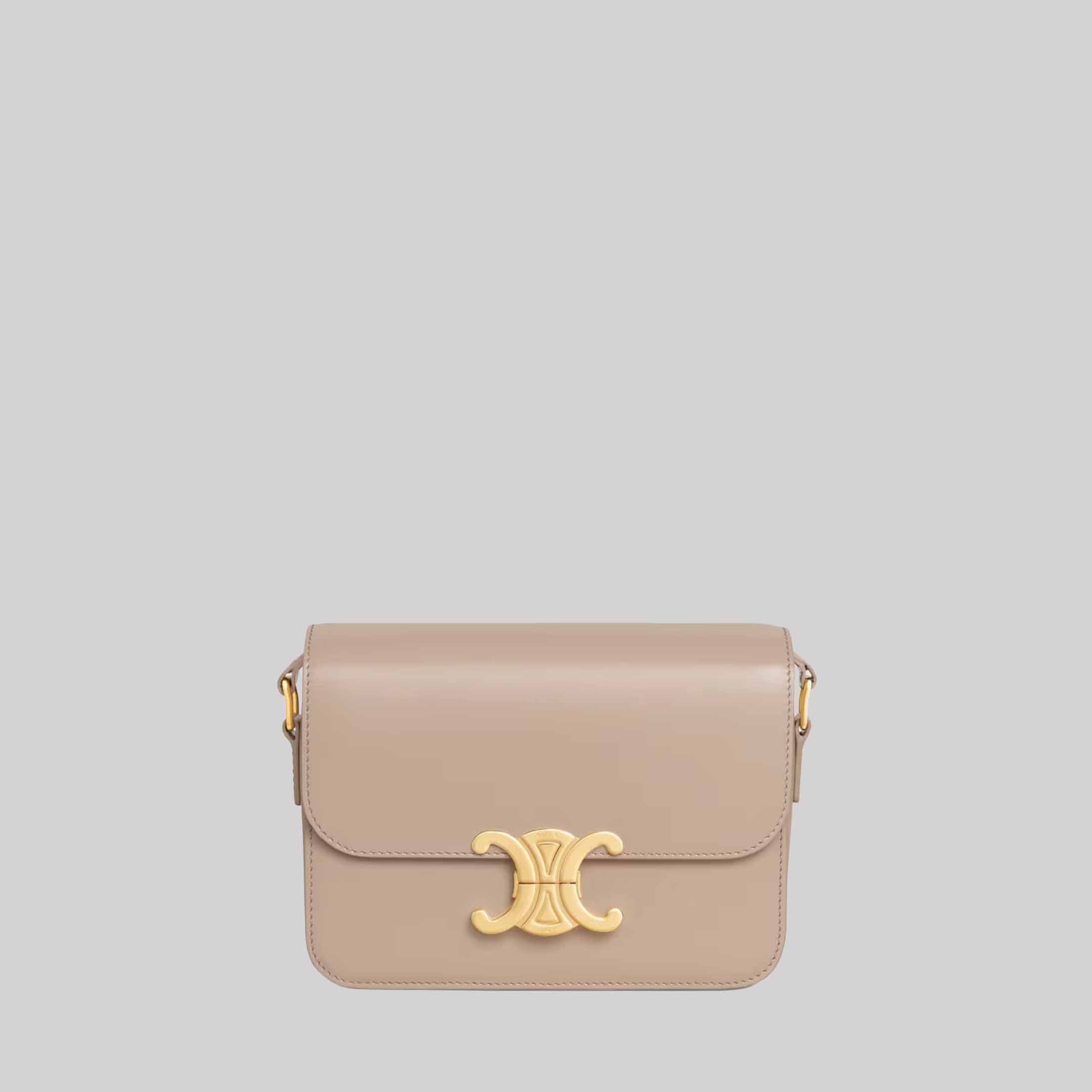 Teen Triomphe Bag In Shiny Calfskin