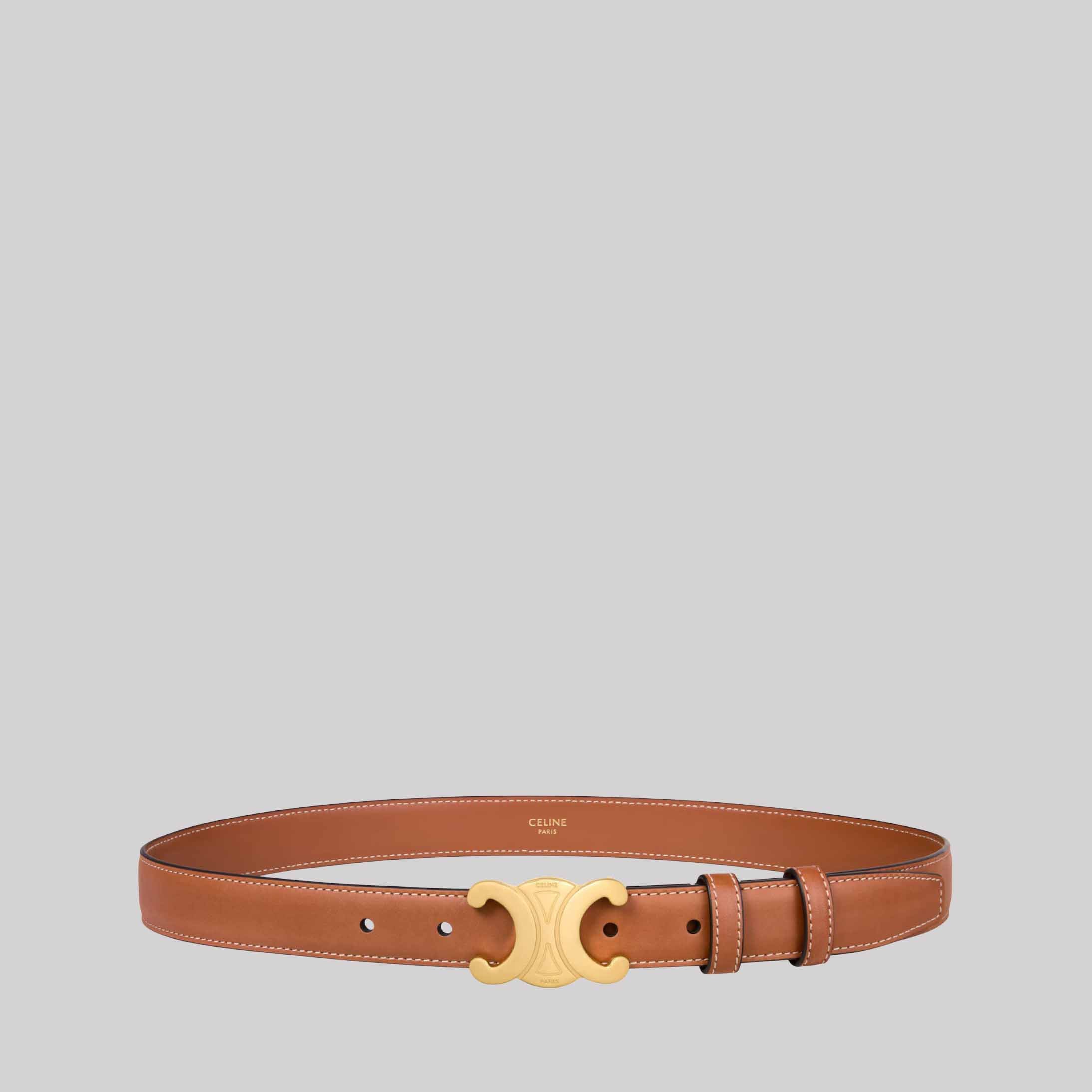 Triomphe Belt 25Mm In Natural Calfskin