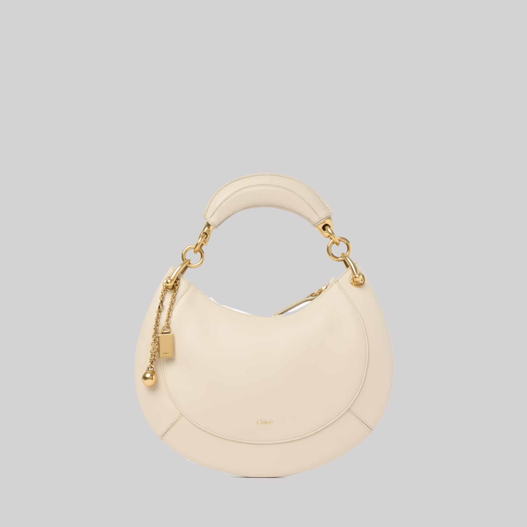 Small Chloé Banana Zipped Hobo In Soft Leather