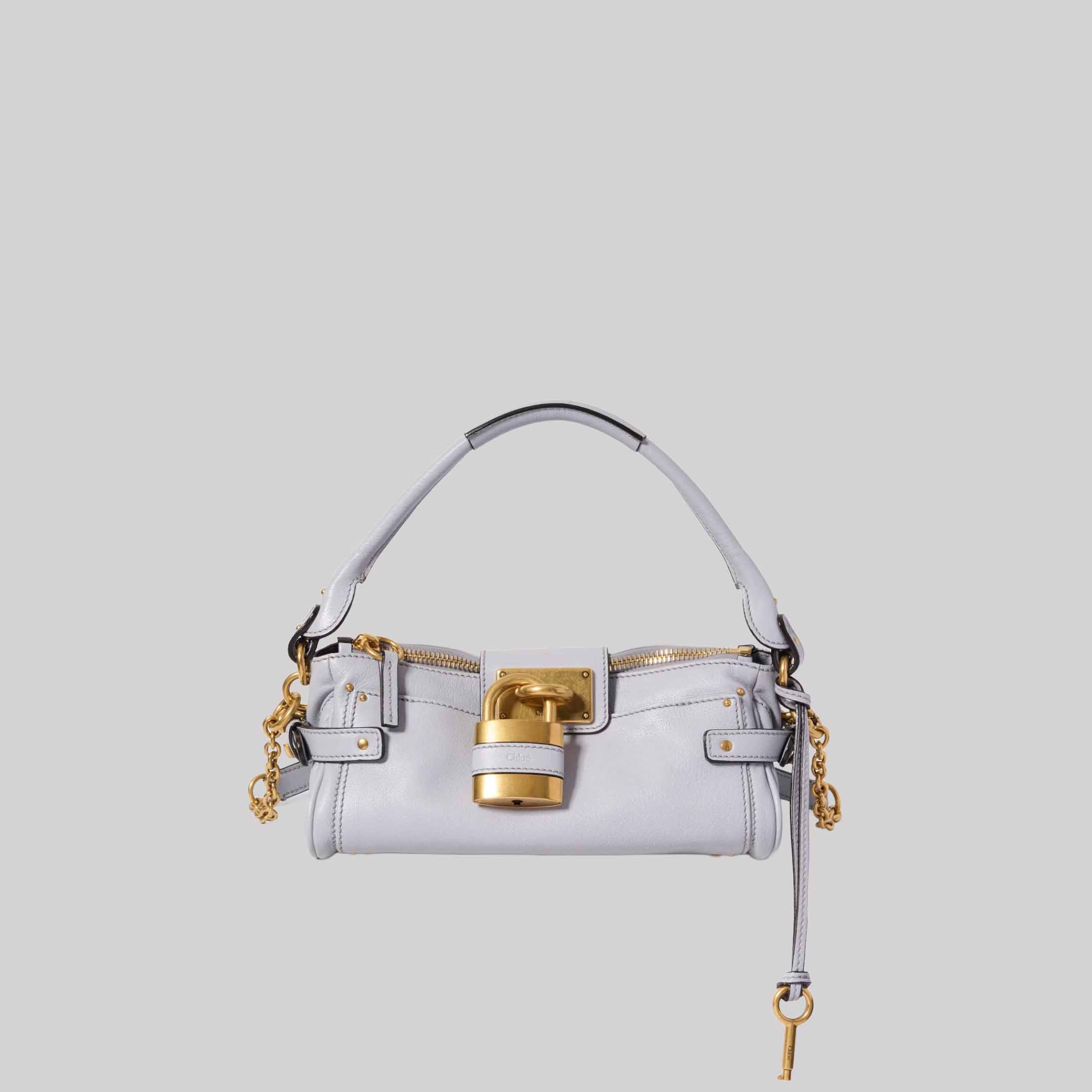 Small Paddington Bag With Strap In Grained Leather