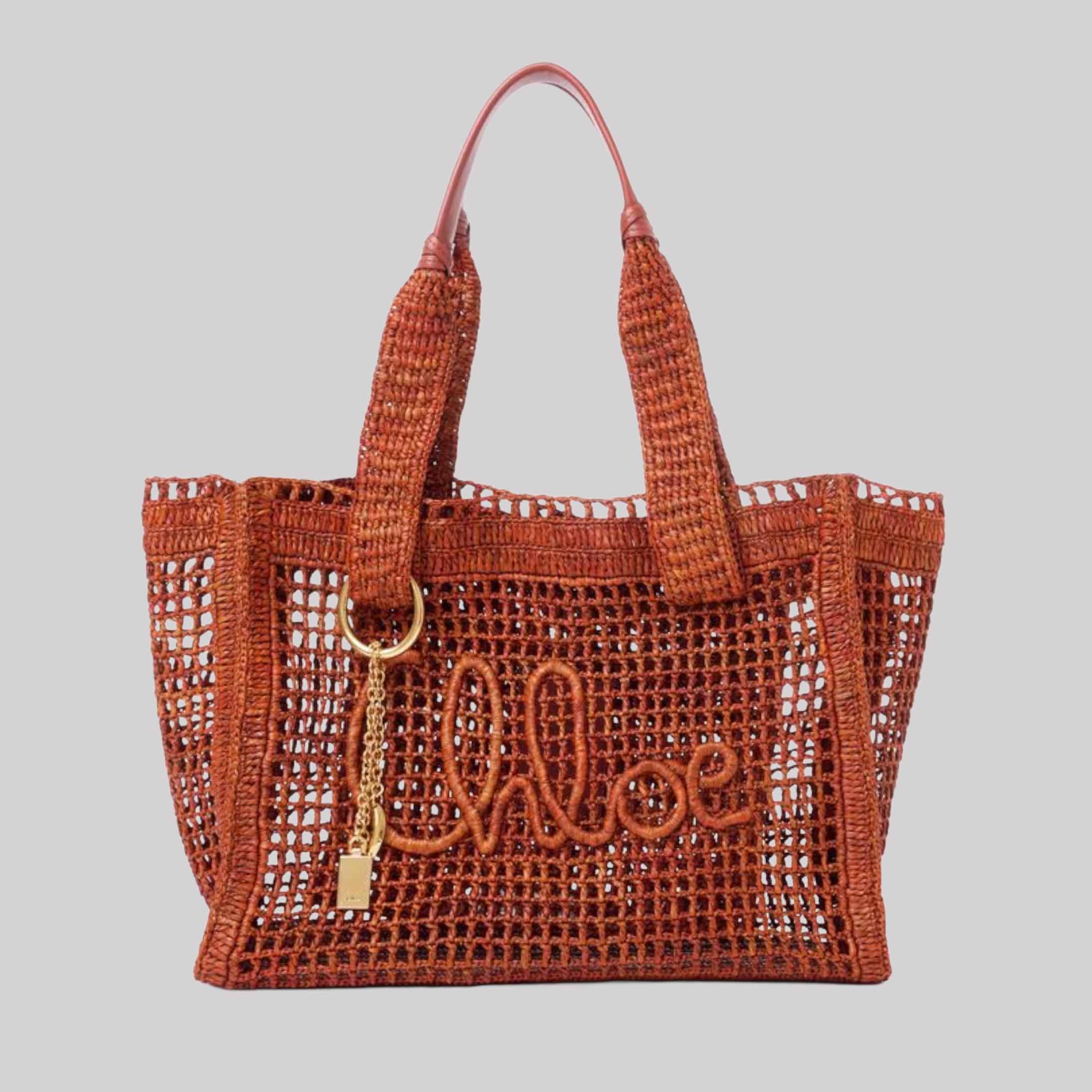 Summer Banana East-West Tote Bag In Raffia