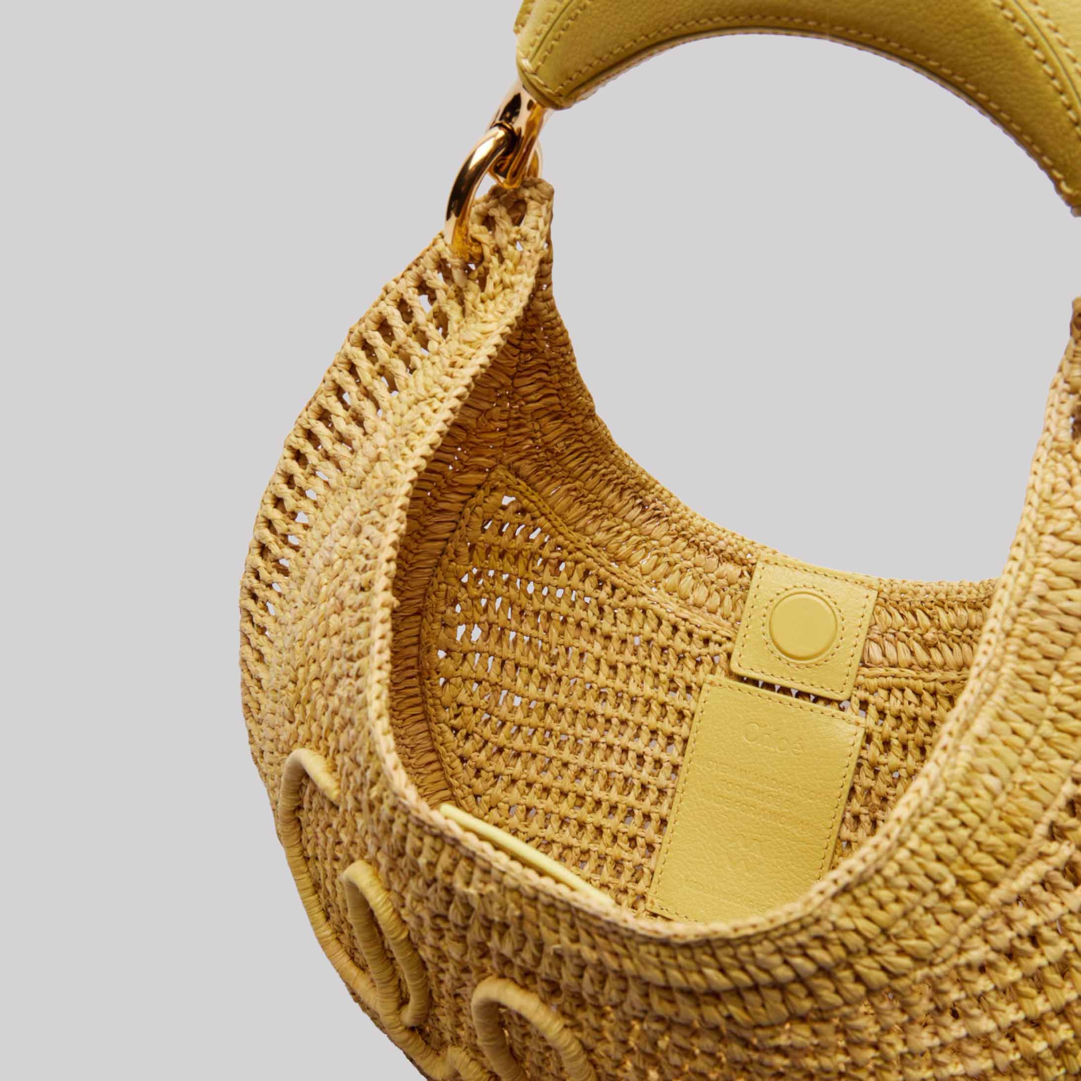 Summer Banana Raffia Shoulder Bag