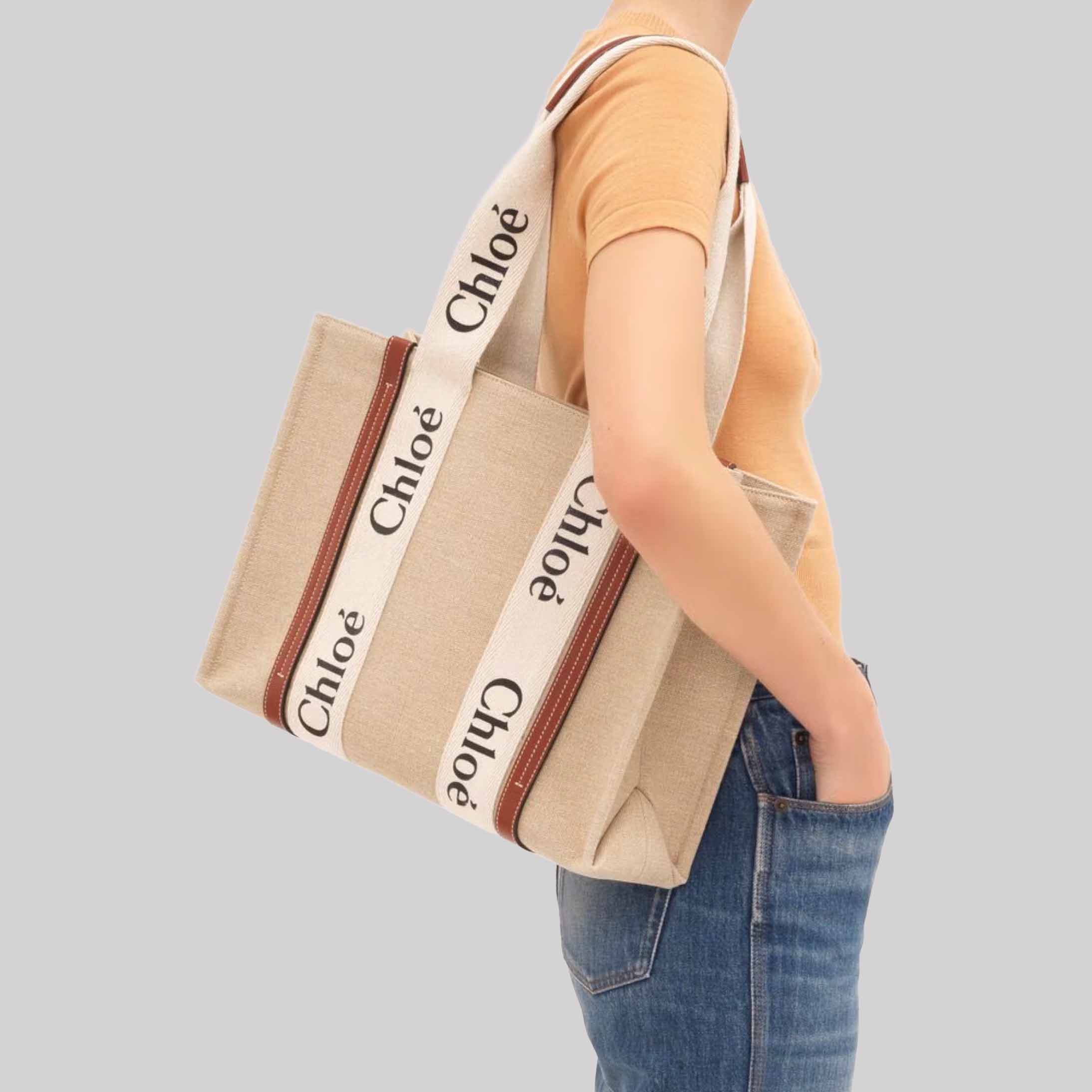 Woody Tote Bag In Linen