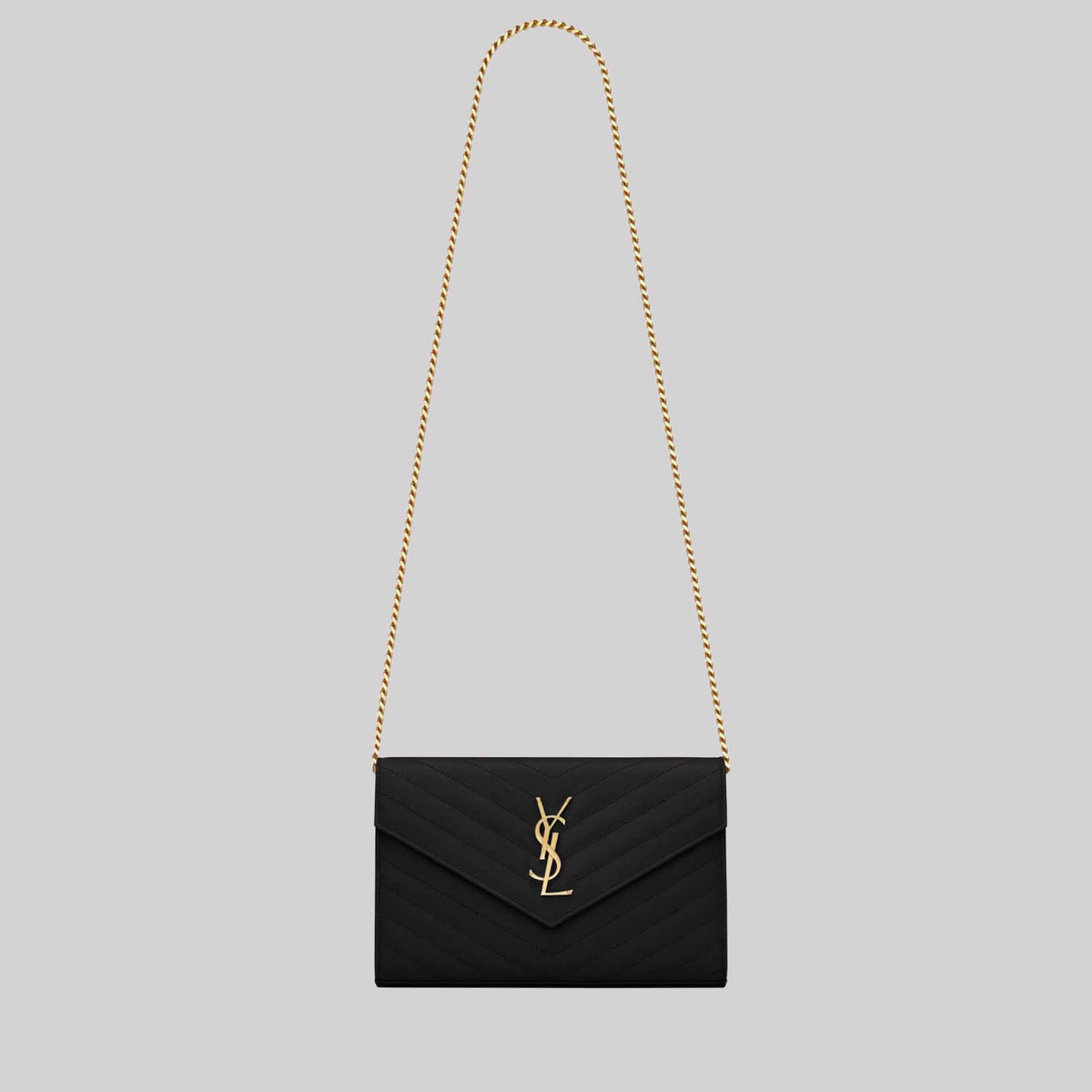 Classic Cassandre Chain Wallet In Grain De Poudre Leather