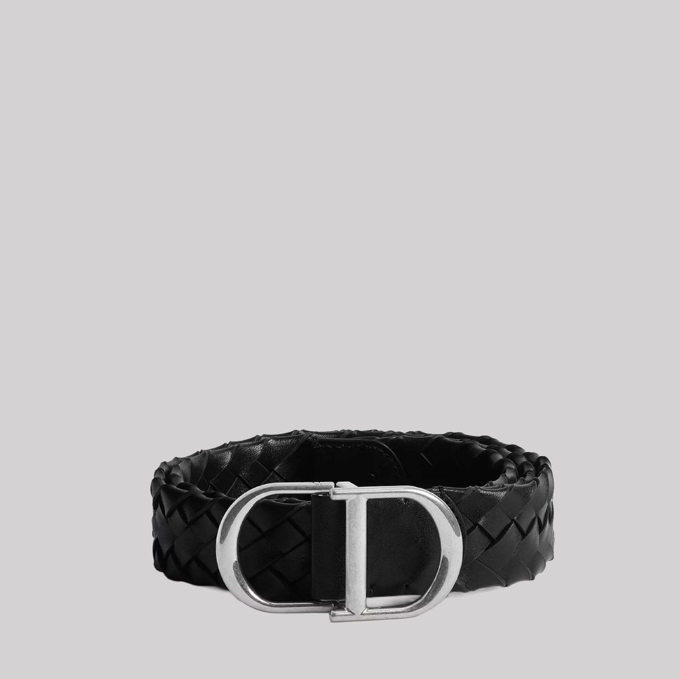 CD Belt Woven Taurillon Leather, 35 MM