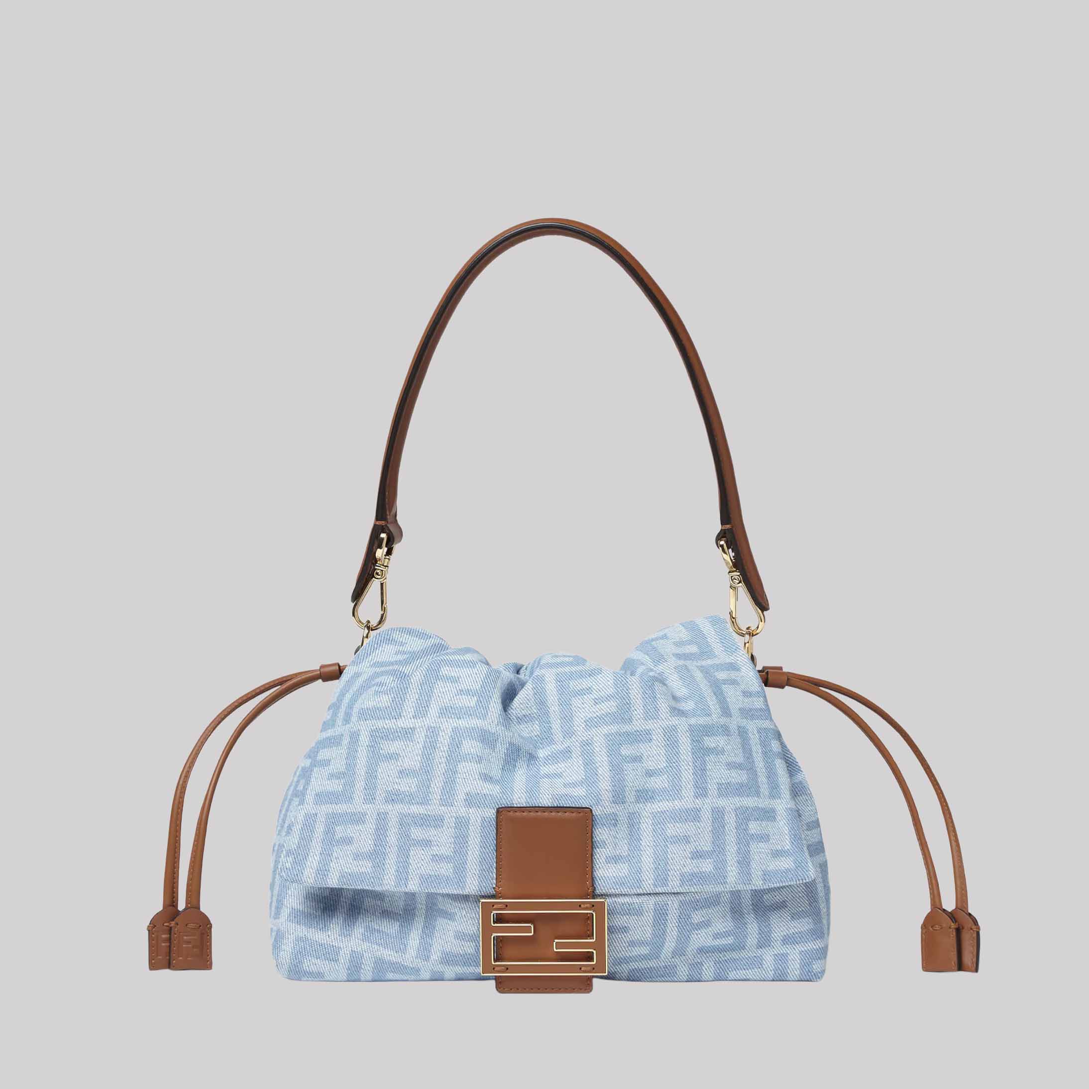 Baguette® Soft Medium Light Blue FF Denim Bag