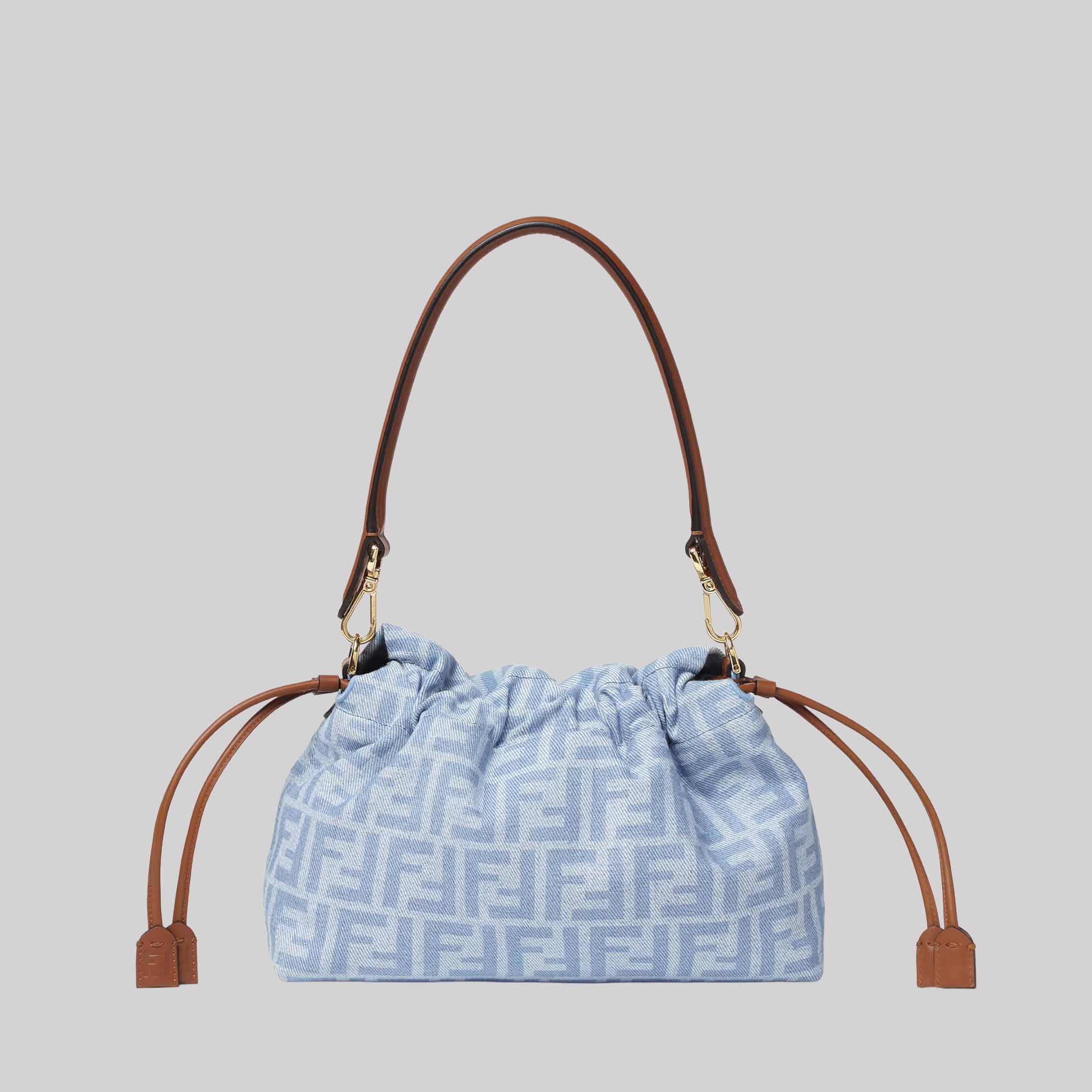 Baguette® Soft Medium Light Blue FF Denim Bag