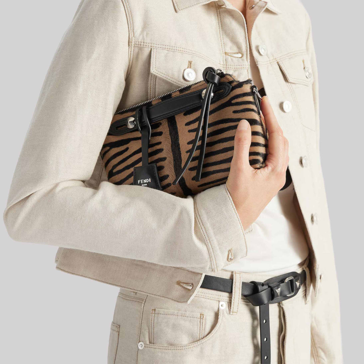 By The Way Soft Mini Tiger-Print Cavallino Leather