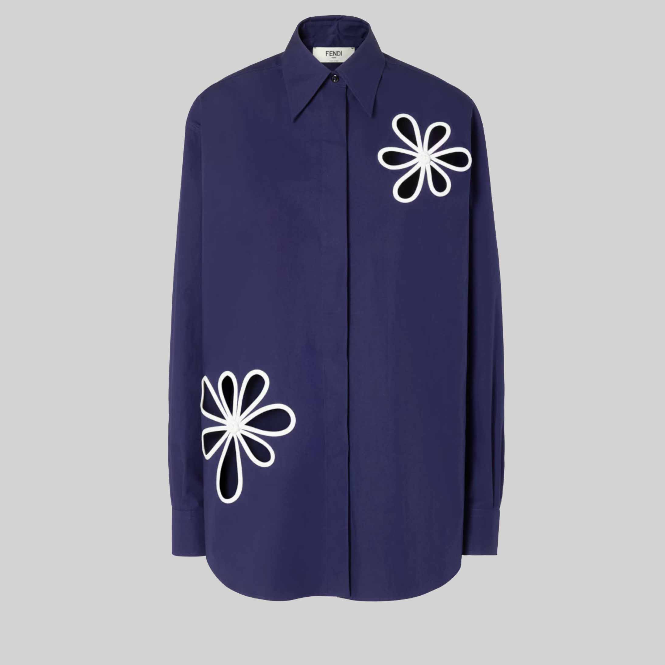 Shirt Dark Blue Poplin