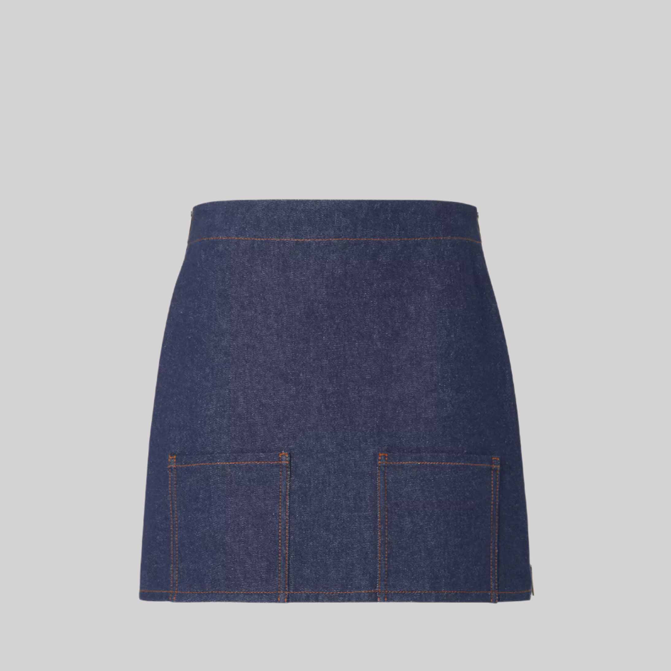 Skirt Navy Blue Denim Mini Skirt