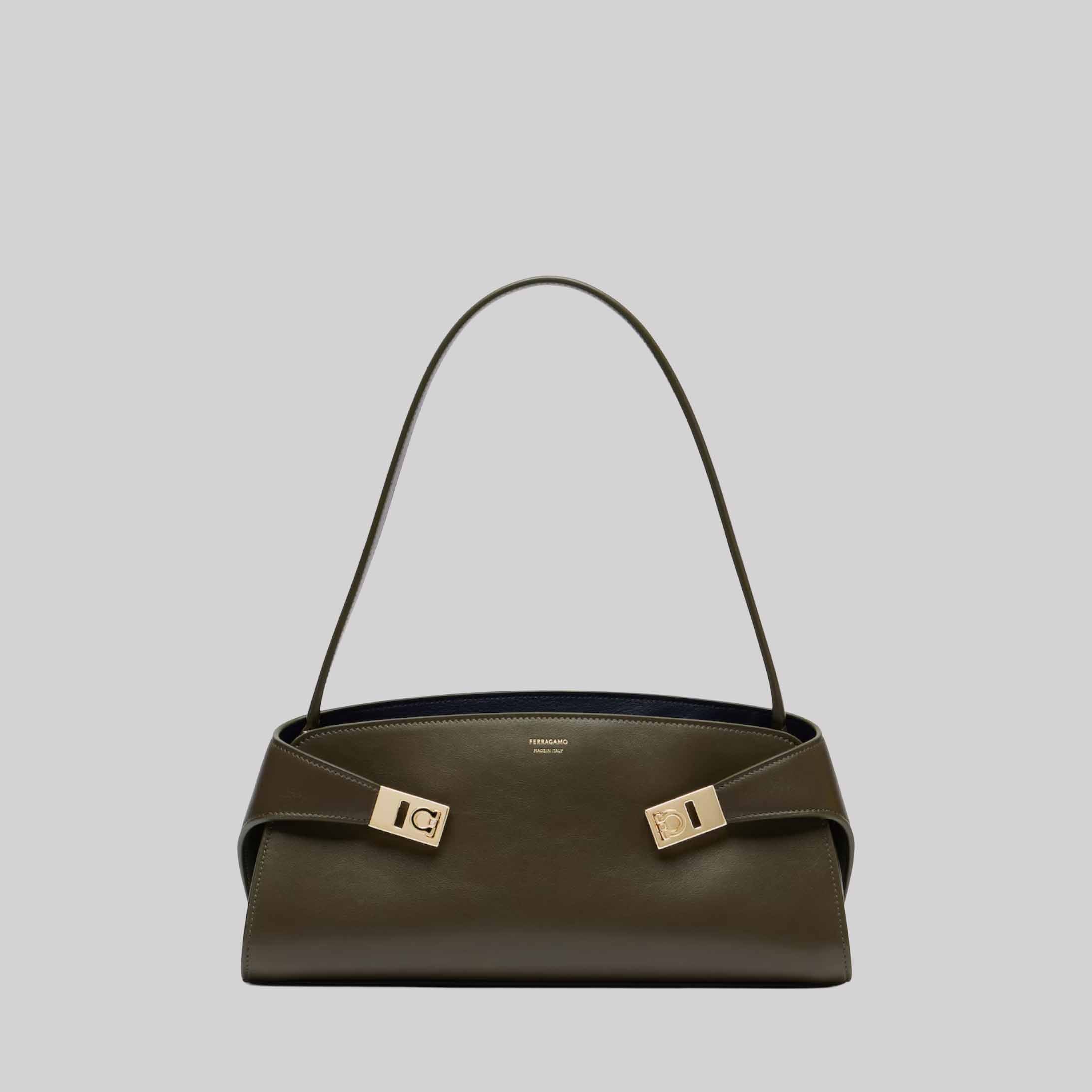 Hug East-West Small Leather Shoulder Bag