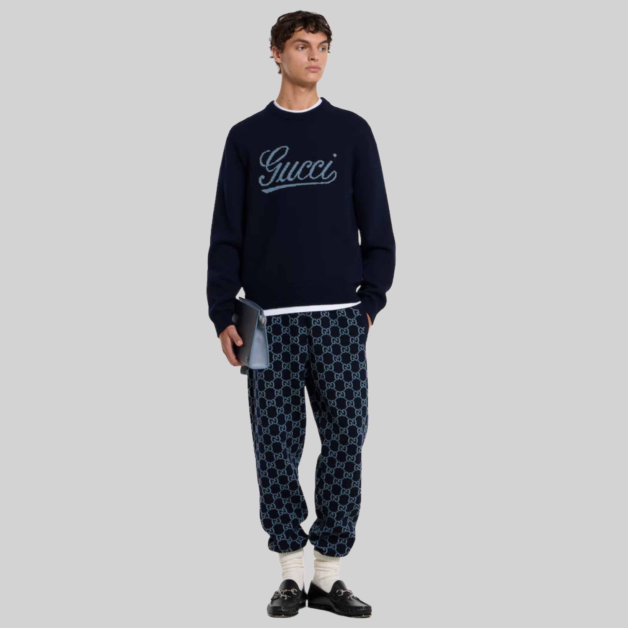 Knit Wool Sweater With Intarsia
