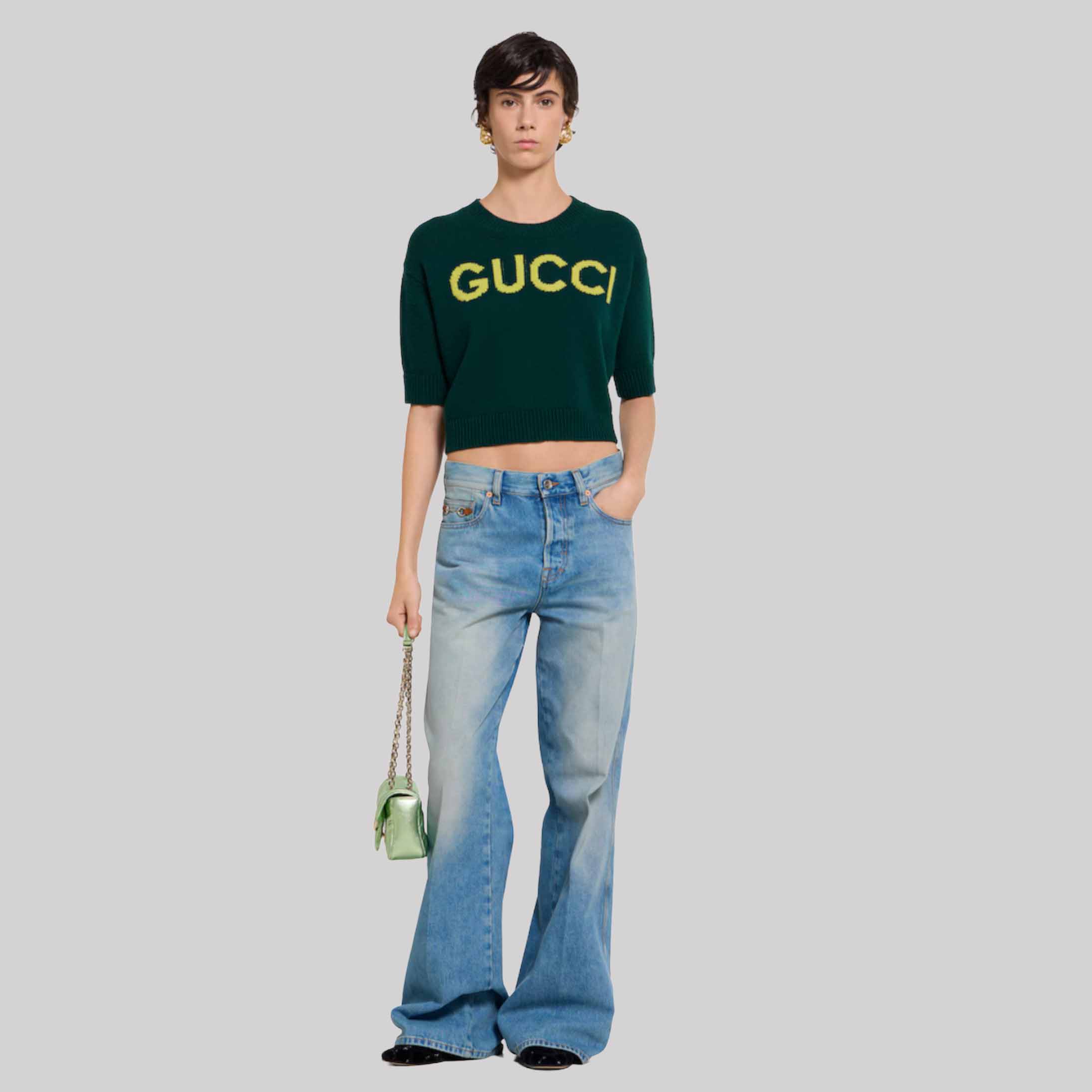 Soft Wool Top With Intarsia