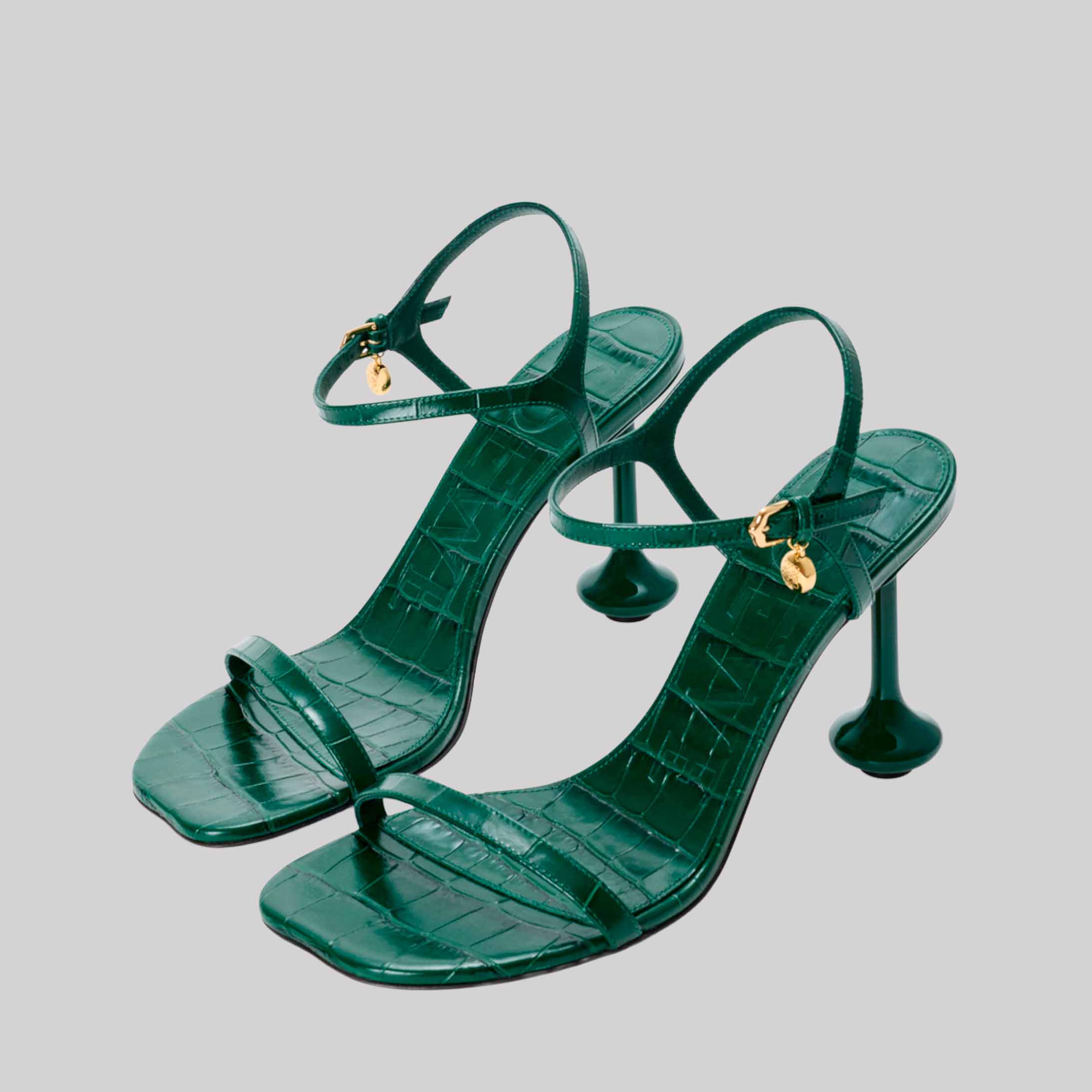 Toy Sandal In Croc-Embossed Calfskin