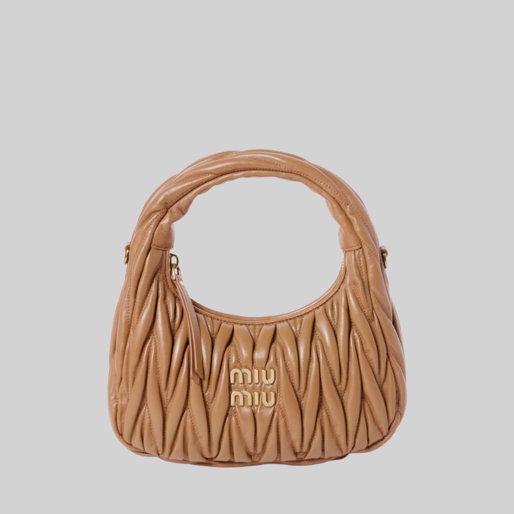 Wander Matelassé Nappa Leather Hobo Bag