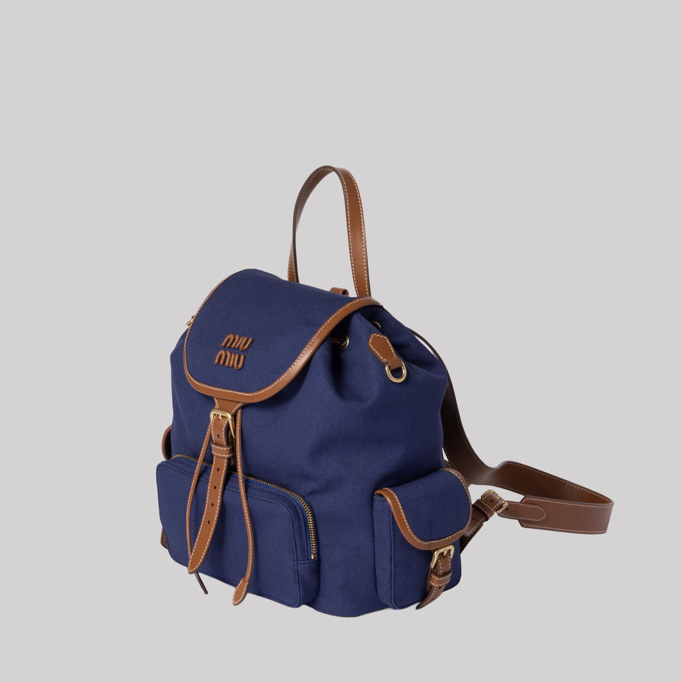 Canvas And Leather Backpack