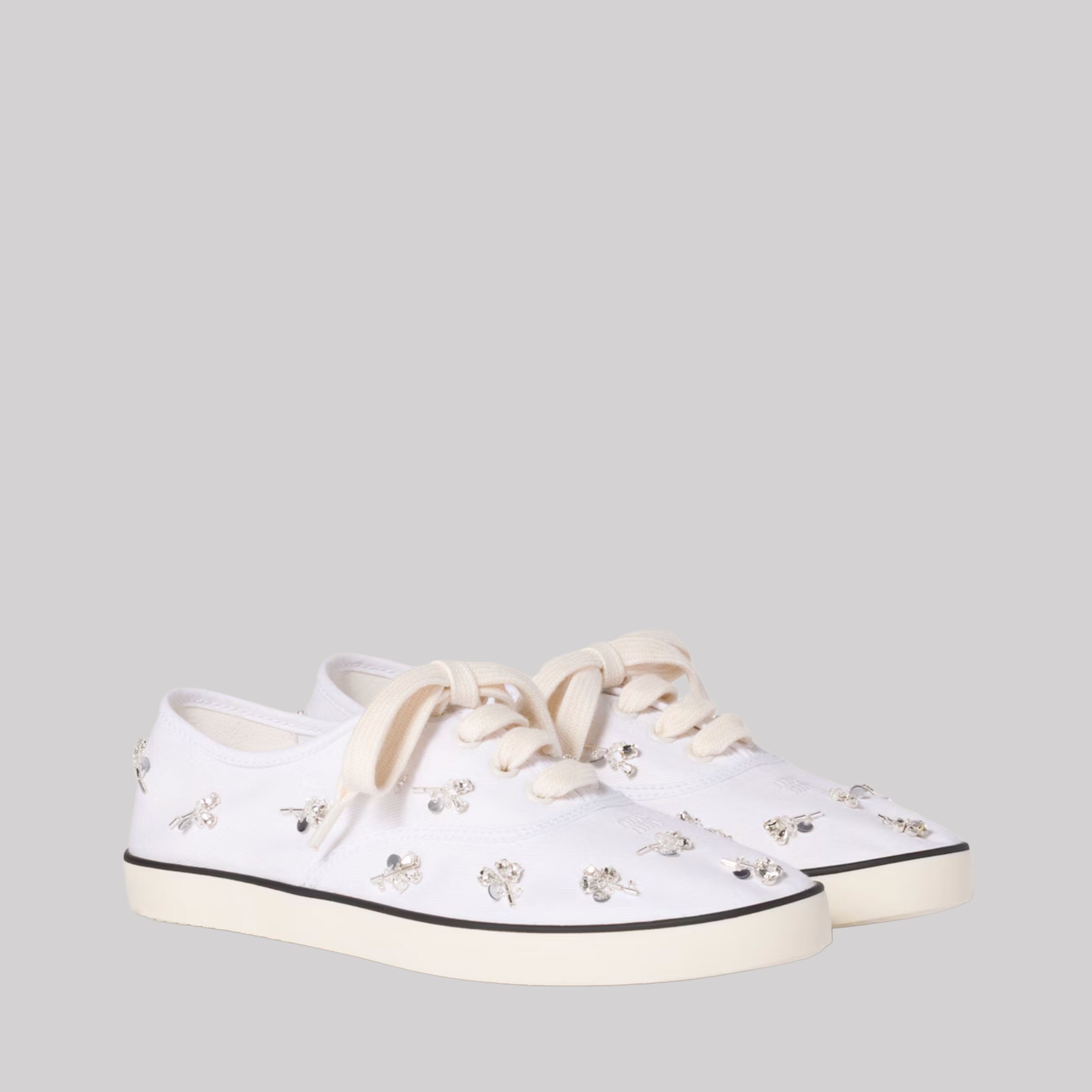 Embroidered Drill Sneakers