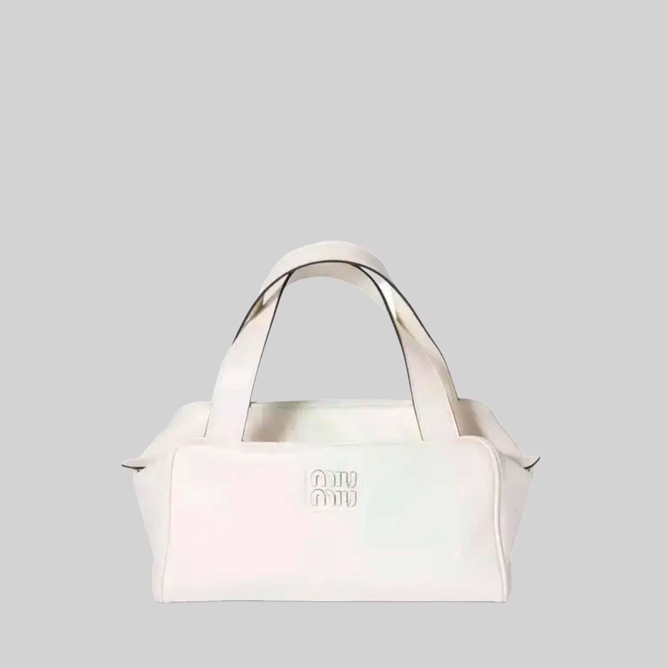 Leather Top-Handle Zip Tote Bag