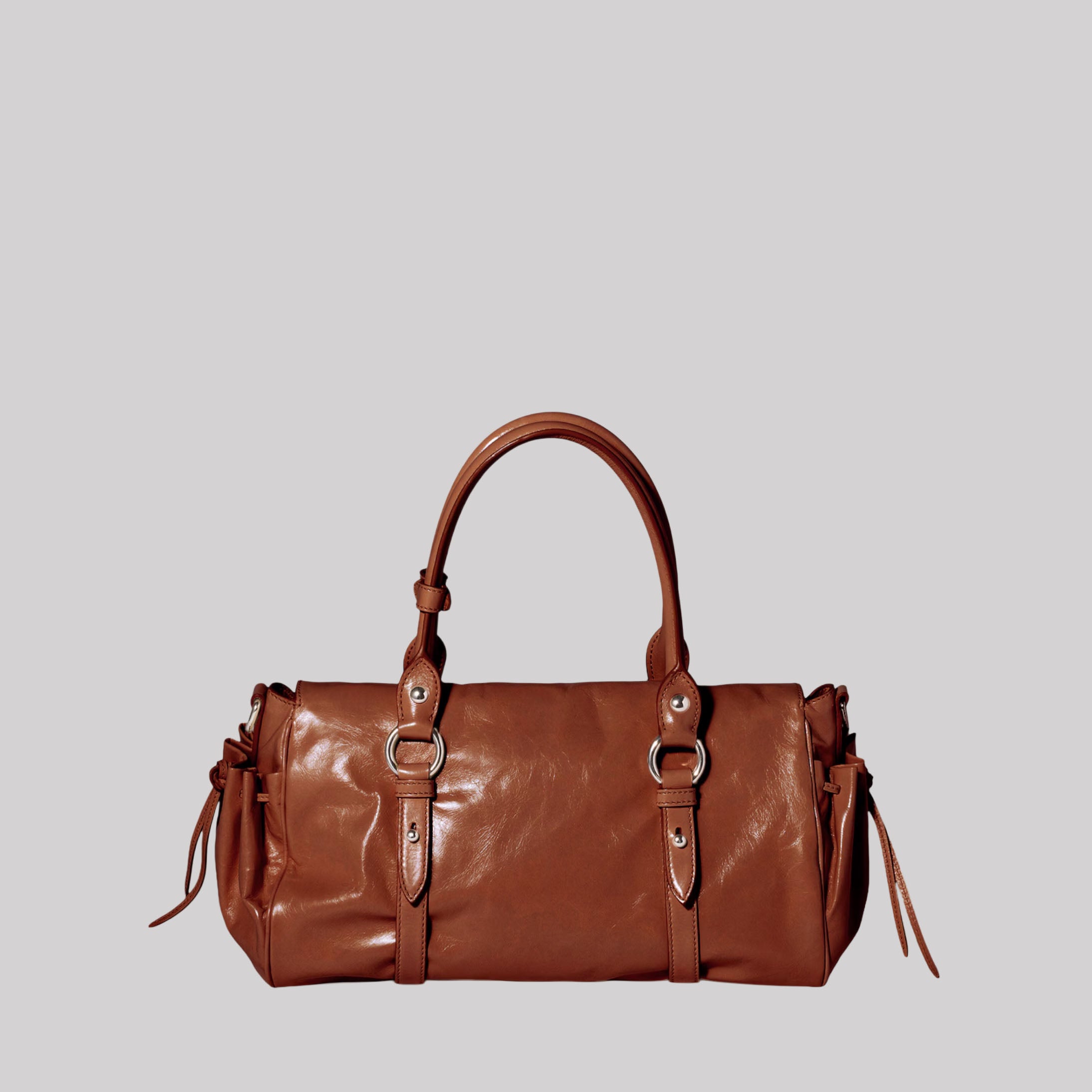 Shiny Leather Handbag