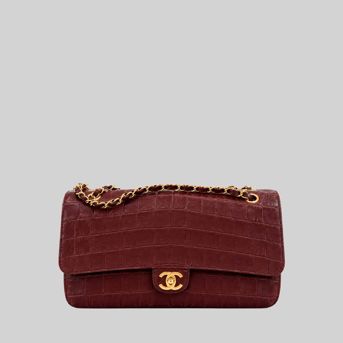 Maxi Flap bag Suede Crocodile Calfskin