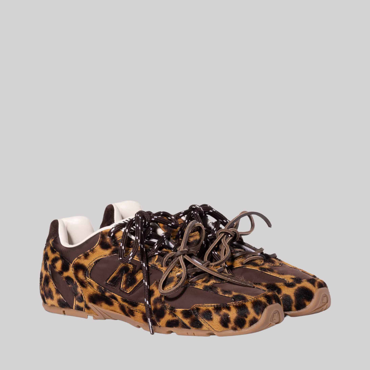 NB X Miu Miu 530 SL sneakers in printed leather and technical fabric