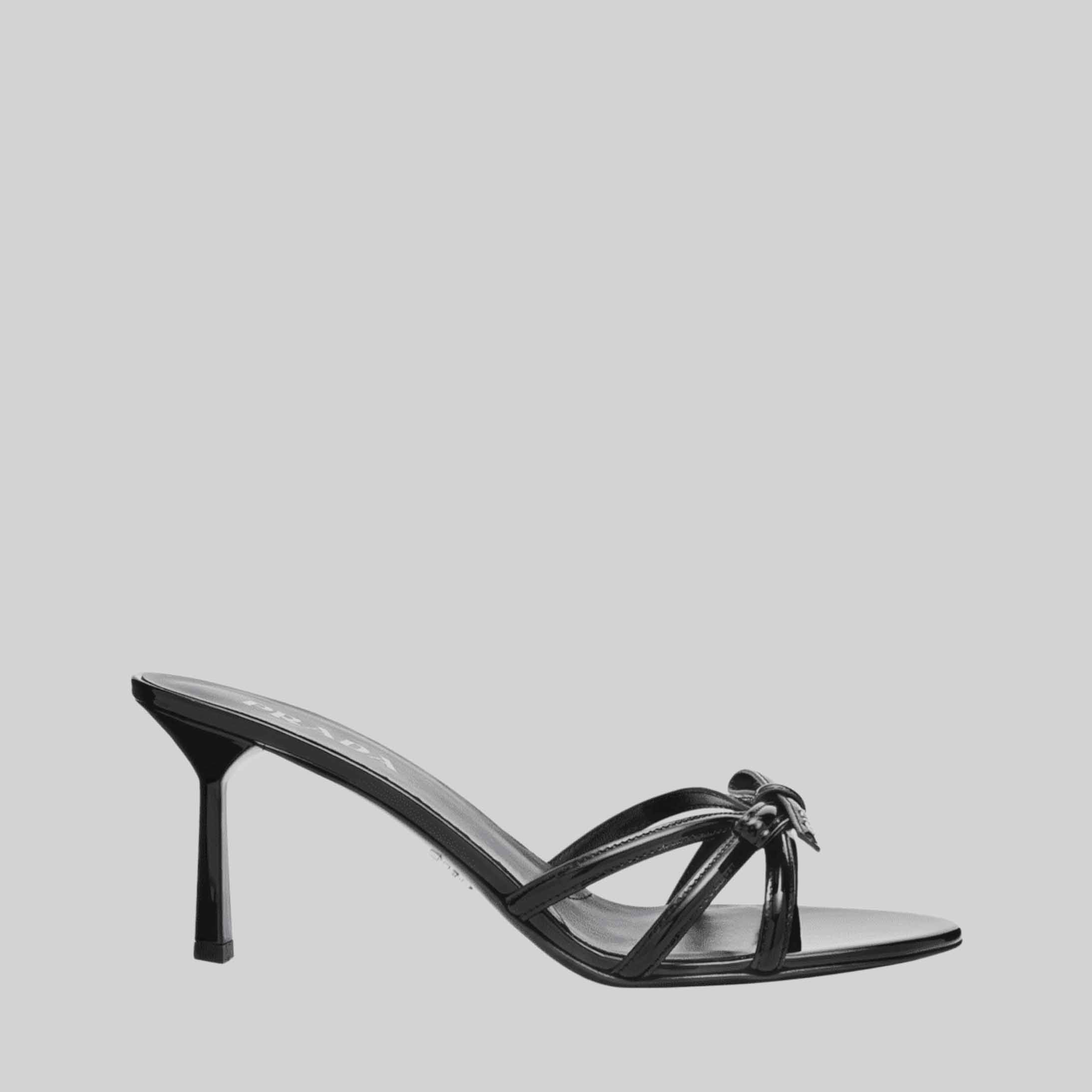 75mm Vernice Leather Mule Sandals