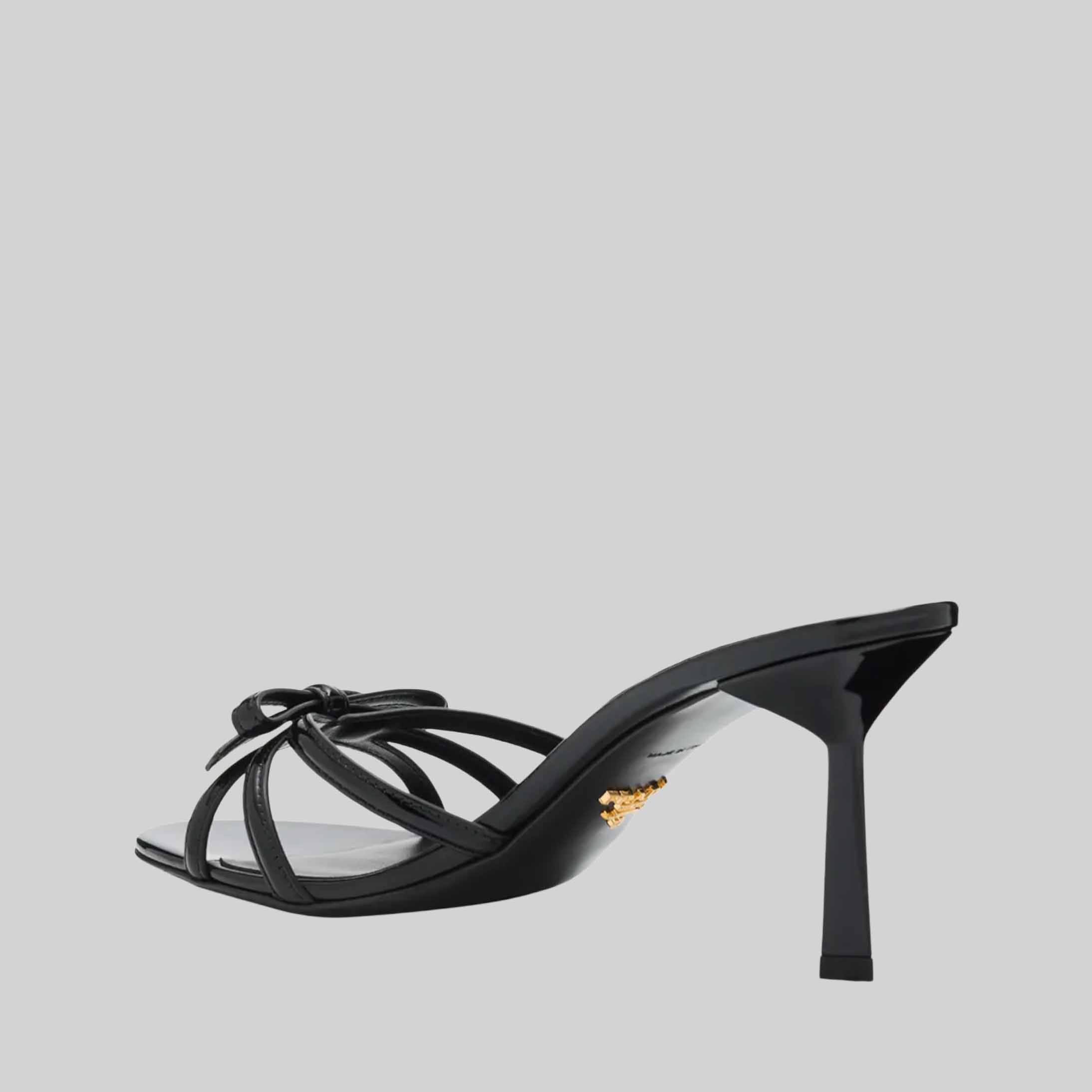 75mm Vernice Leather Mule Sandals