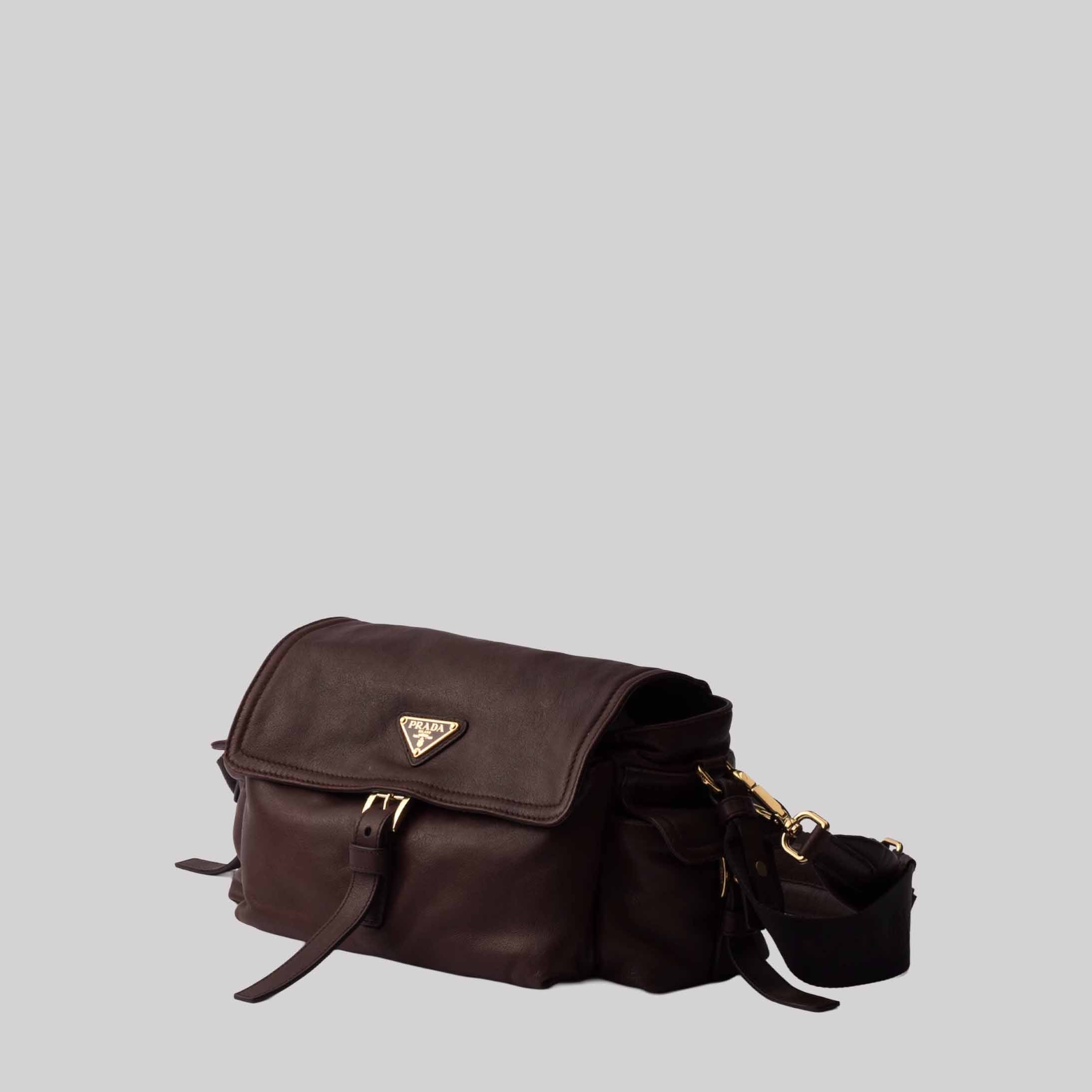 Explore Medium Nappa Leather Shoulder Bag With Flap