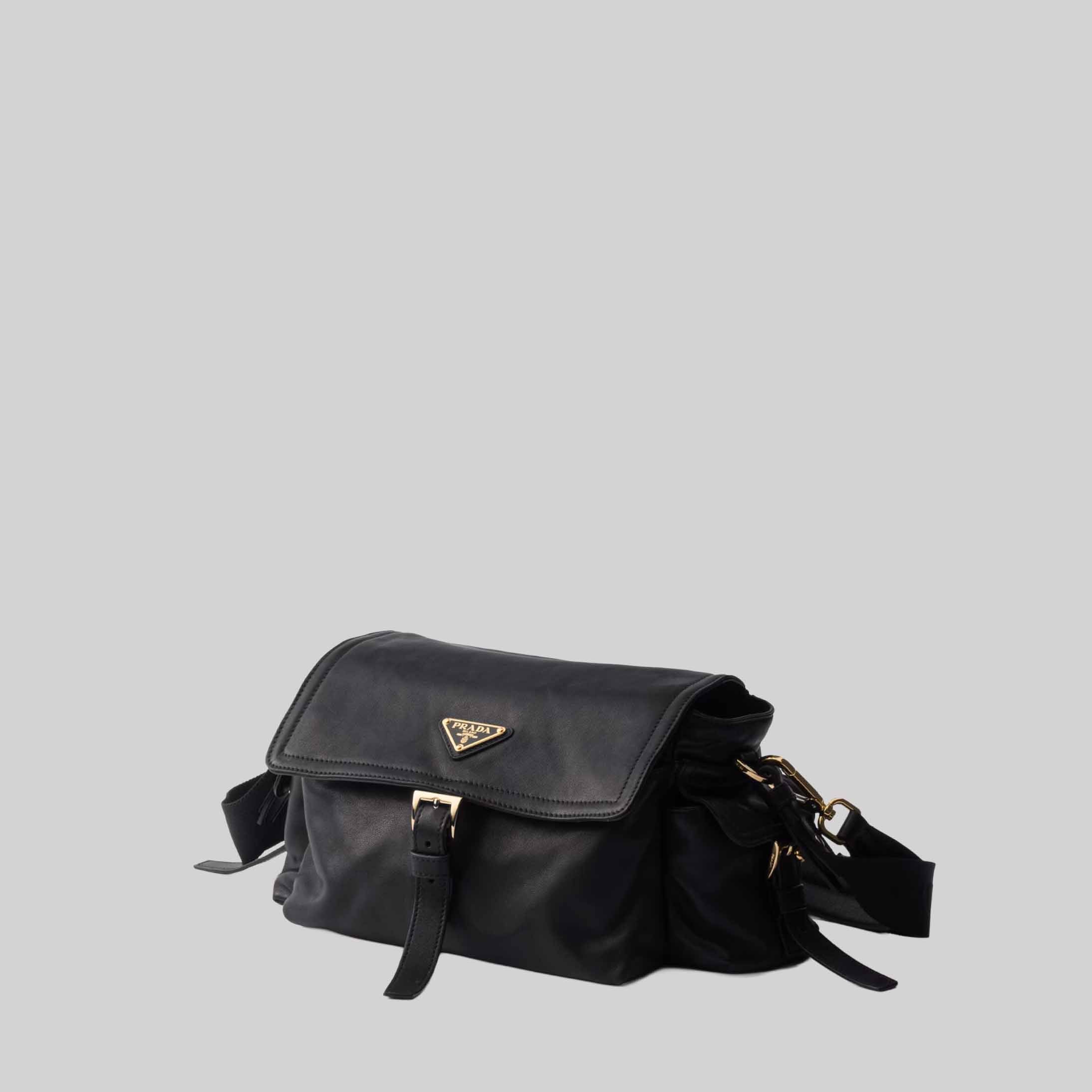 Explore Medium Nappa Leather Shoulder Bag With Flap