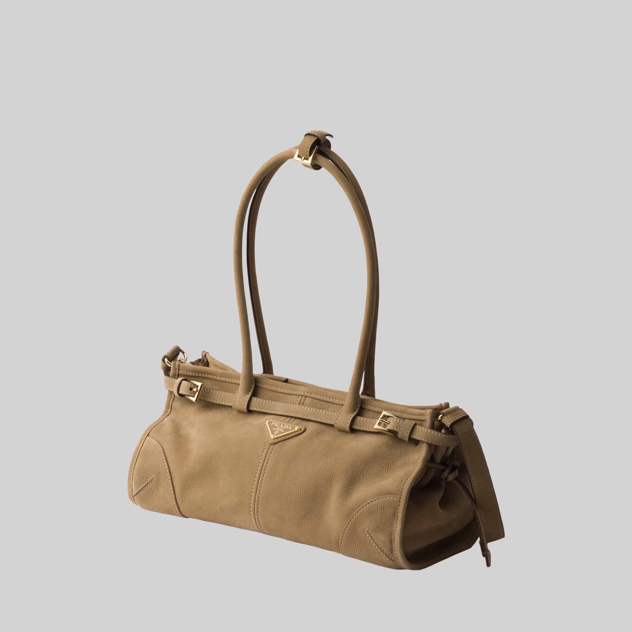 Prada Bonnie Medium Nubuck Leather Handbag