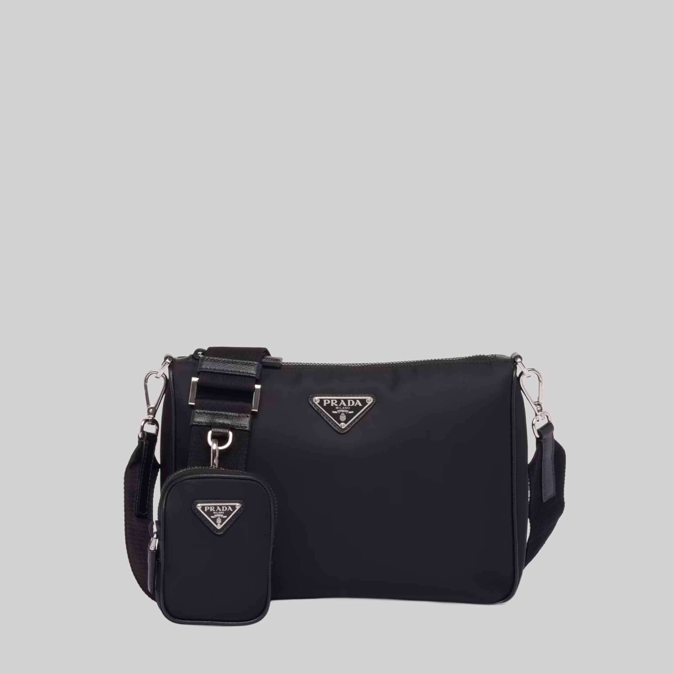 Re-Nylon And Saffiano Leather Shoulder Bag
