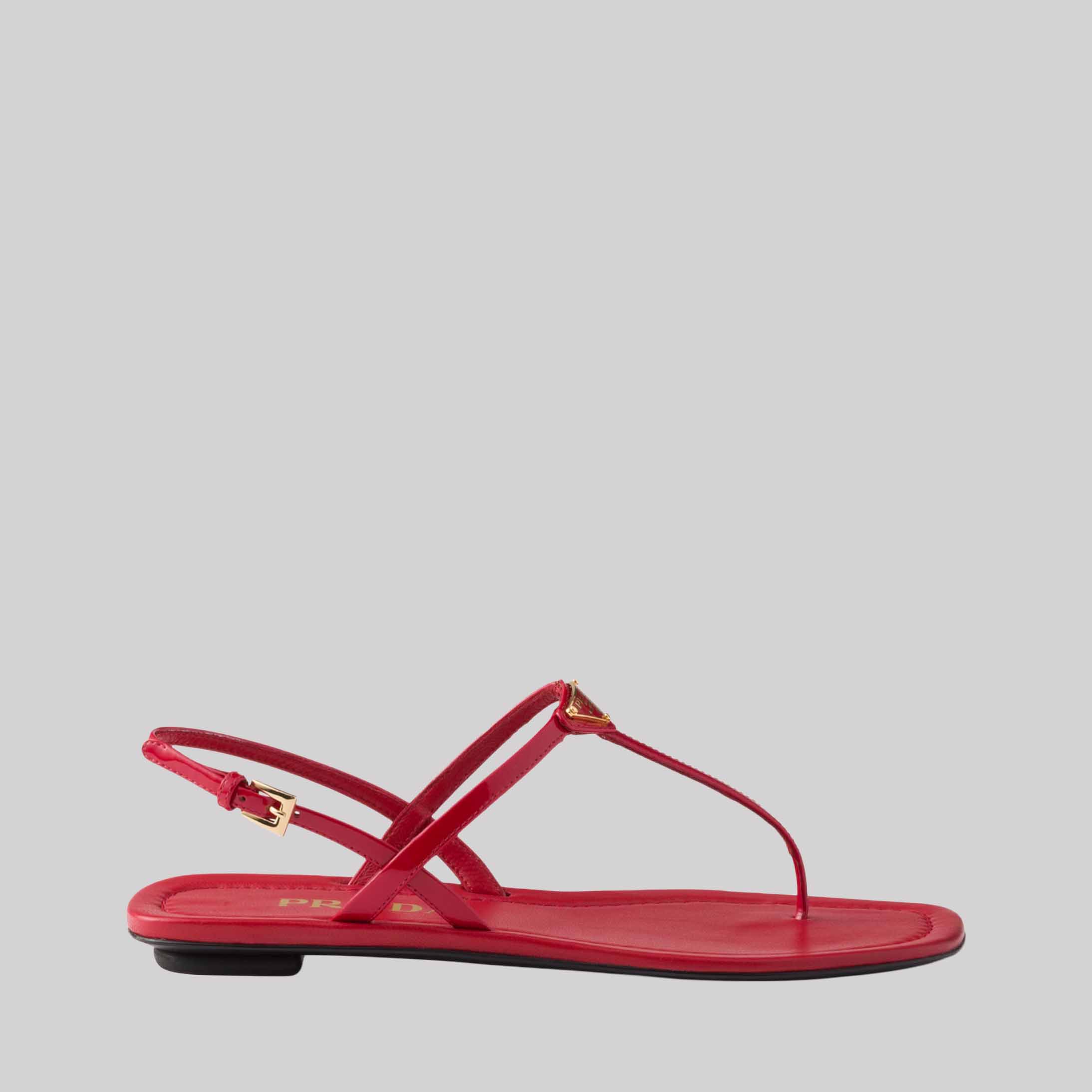 Patent Leather Thong Sandals