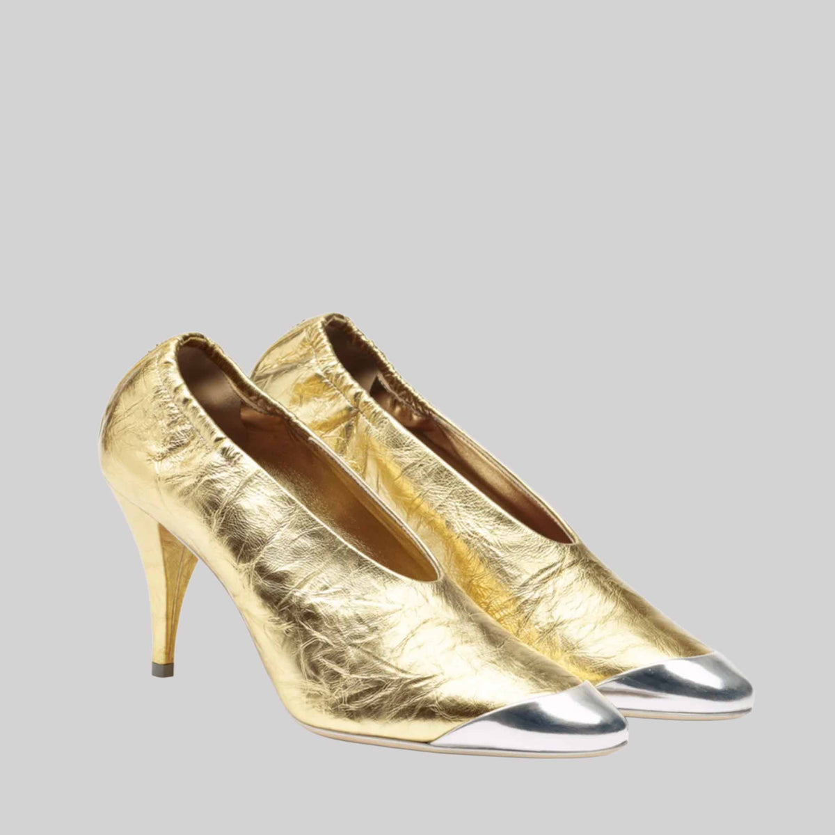 Pumps Crumpled Laminated Lambskin