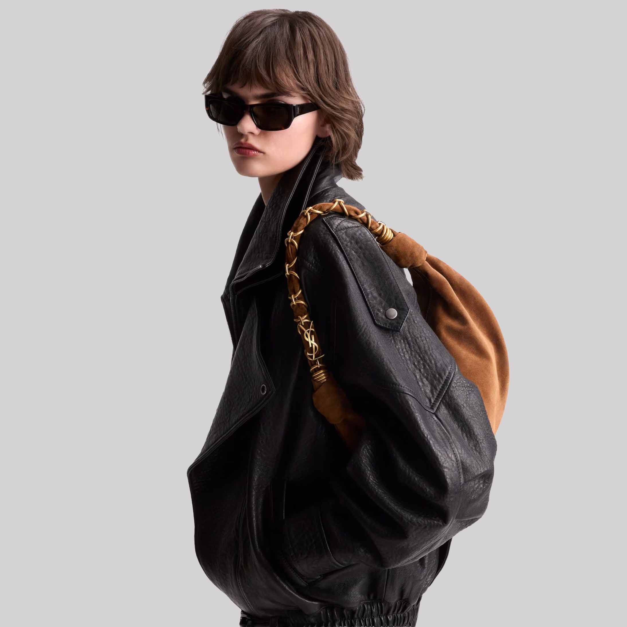 Amalia Small Hobo In Suede