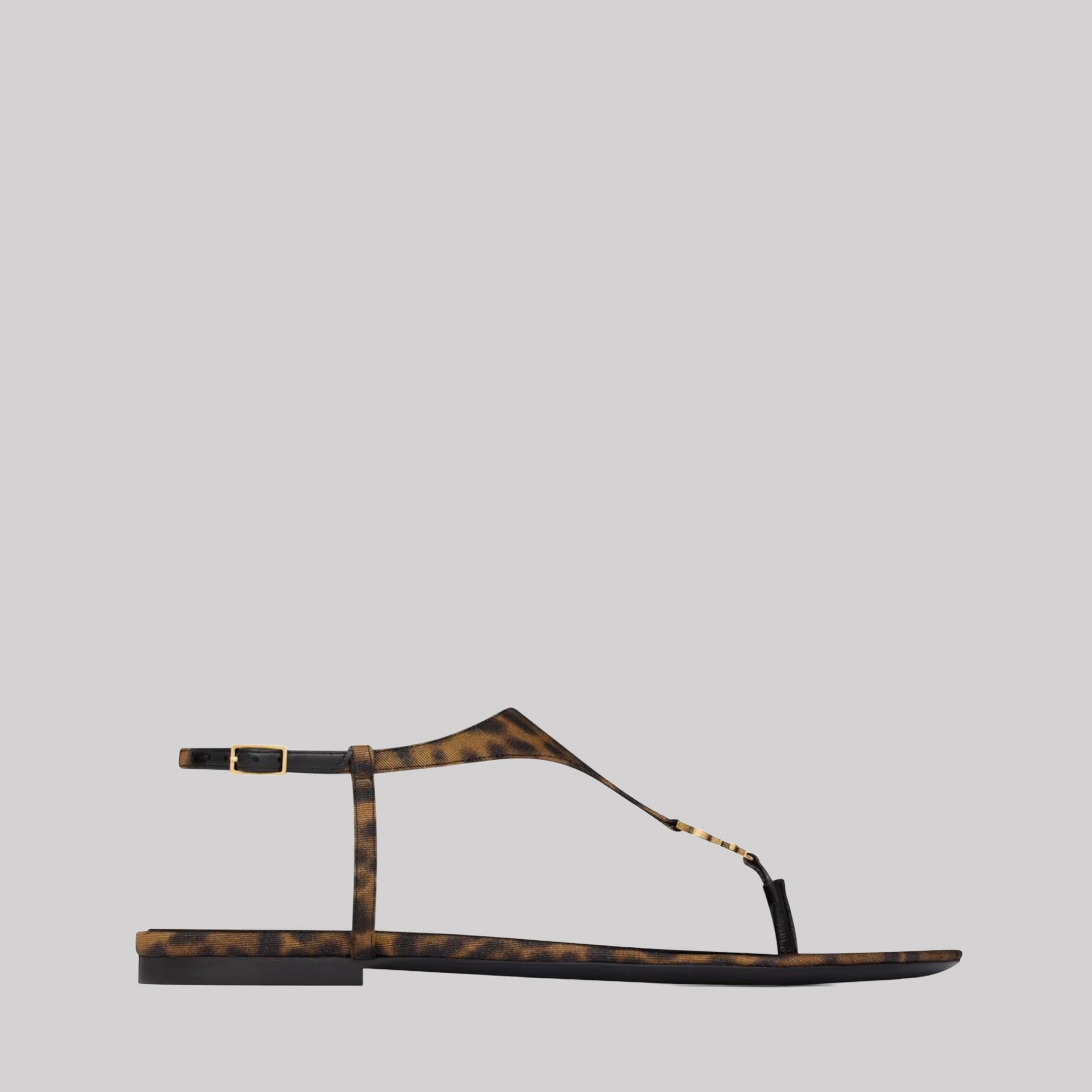 Cassandra Sandals In Leopard Grosgrain