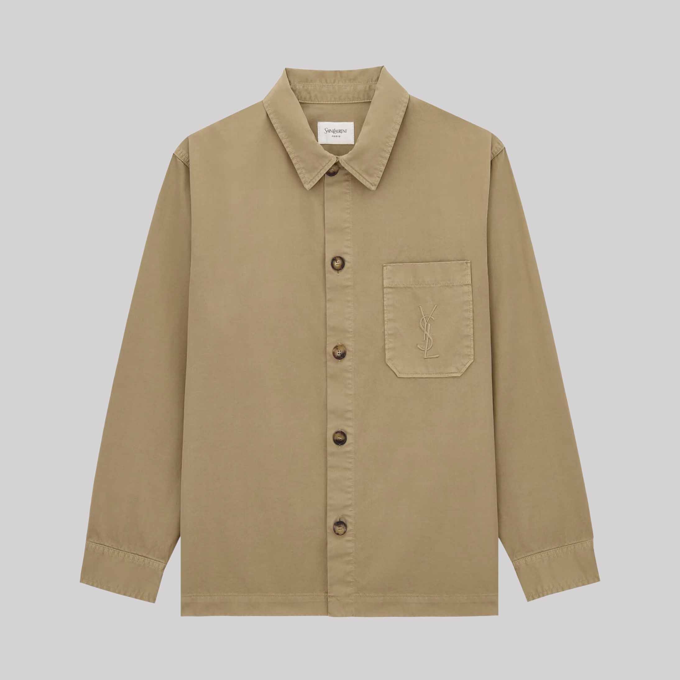 Cassandre Overshirt In Cotton Linen Gabardine