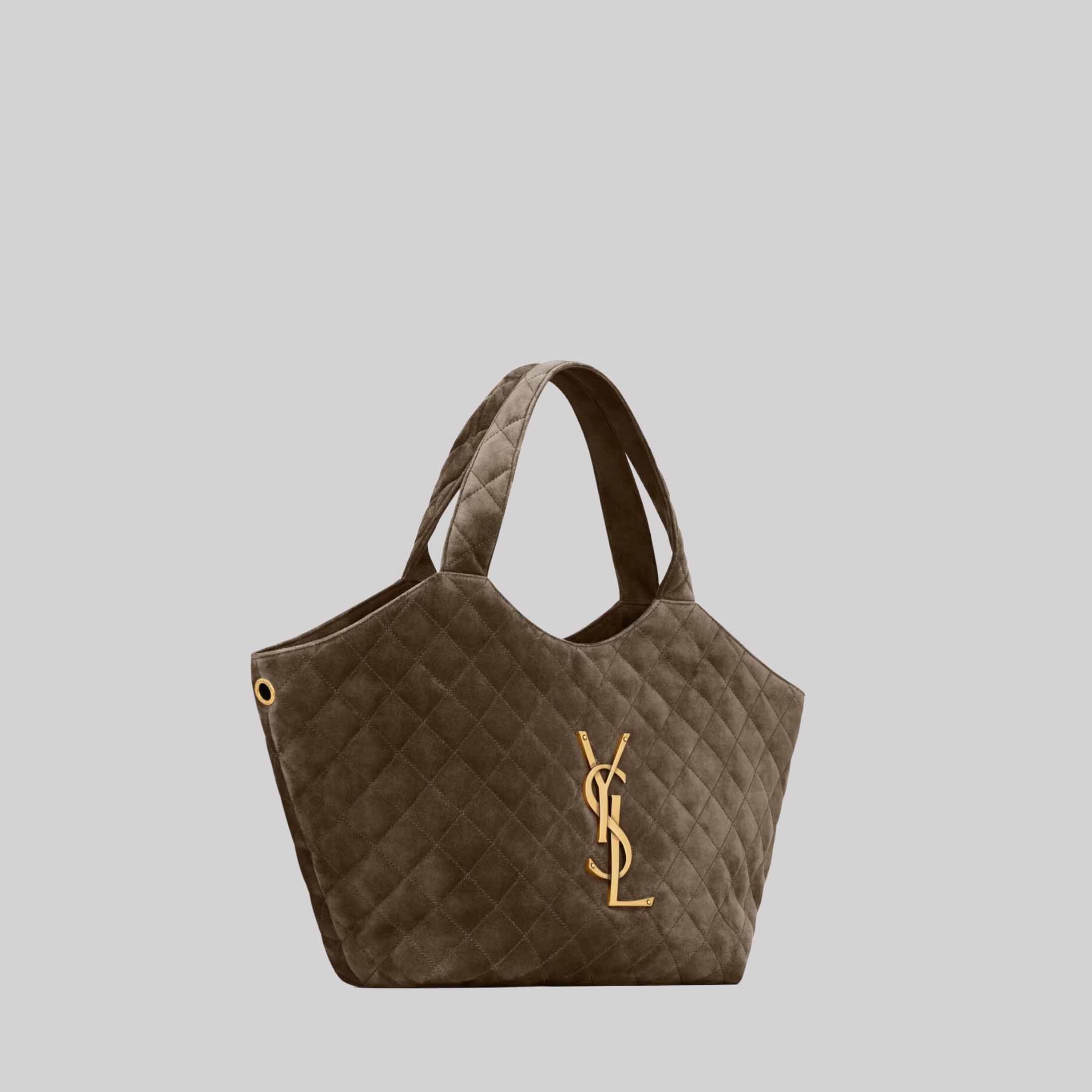 Icare Medium In Quilted Suede