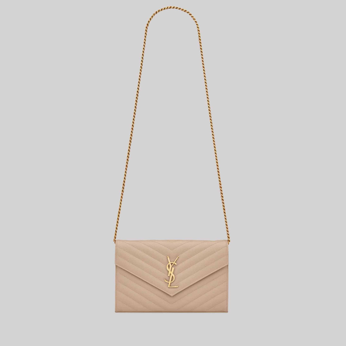 Classic Cassandre Chain Wallet In Grain De Poudre Leather