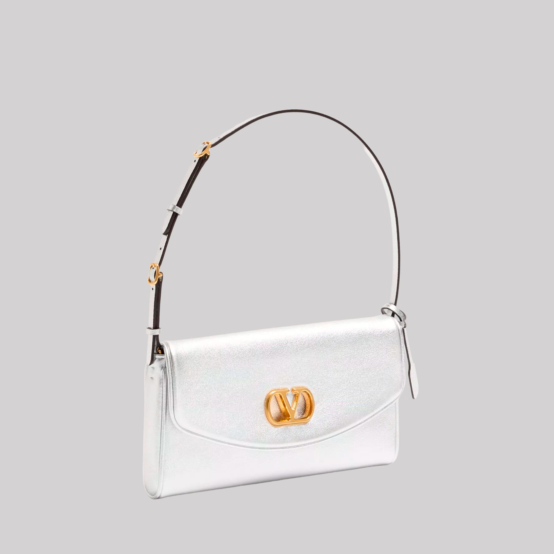 DeVain Small Shoulder Bag in Laminated Nappa Leather