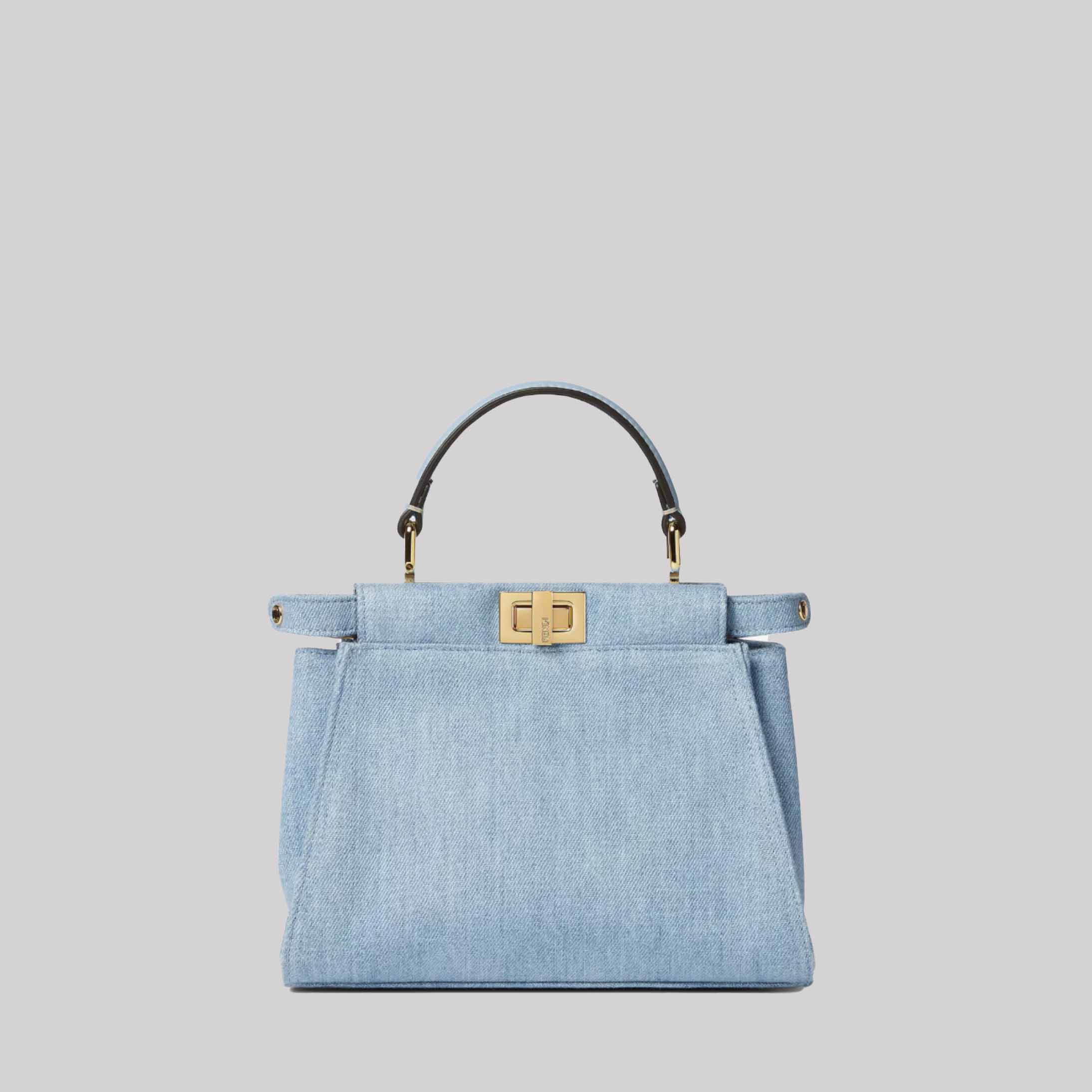 Peekaboo Mini Light Blue Denim Bag