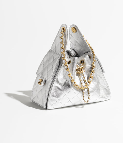 Chanel 25 - silver small