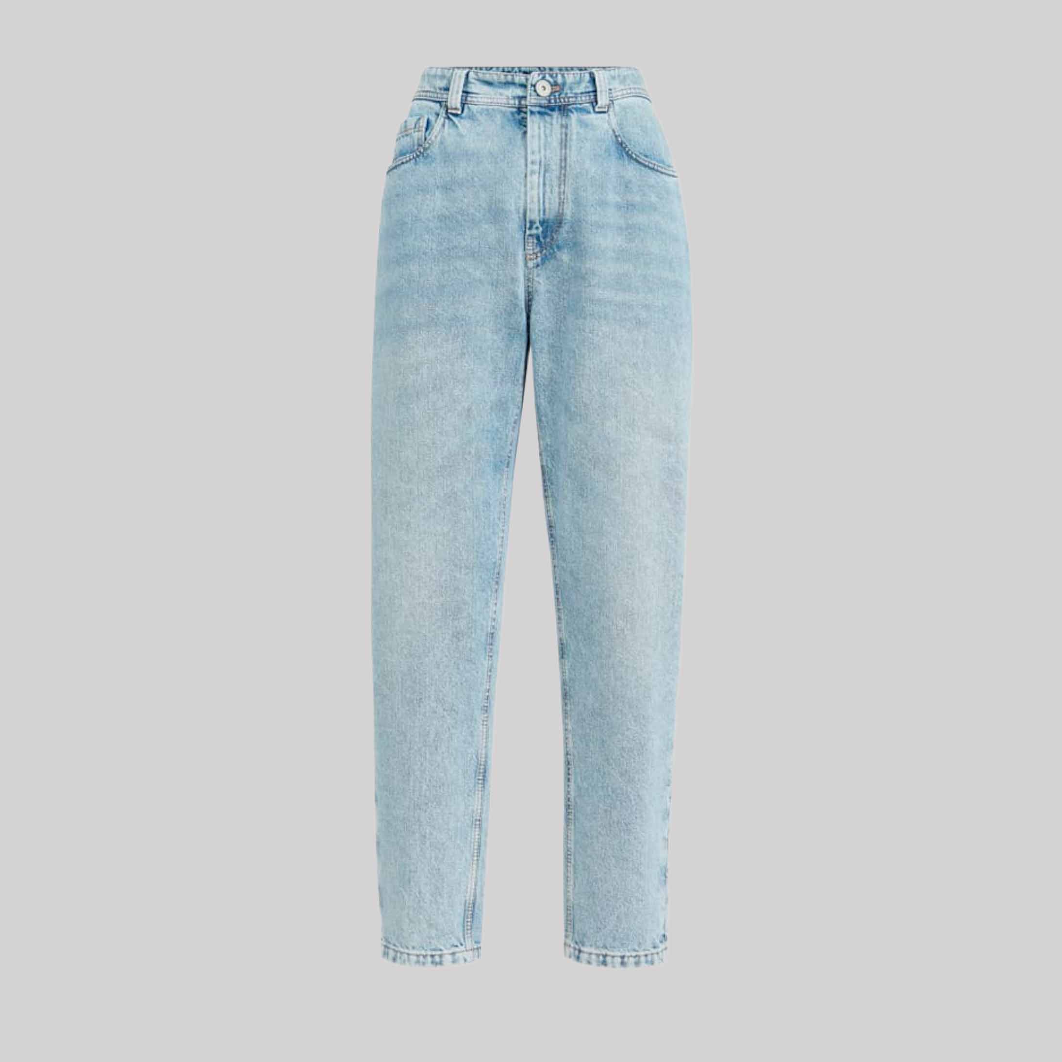 Authentic Denim Baggy Tapered Trousers
