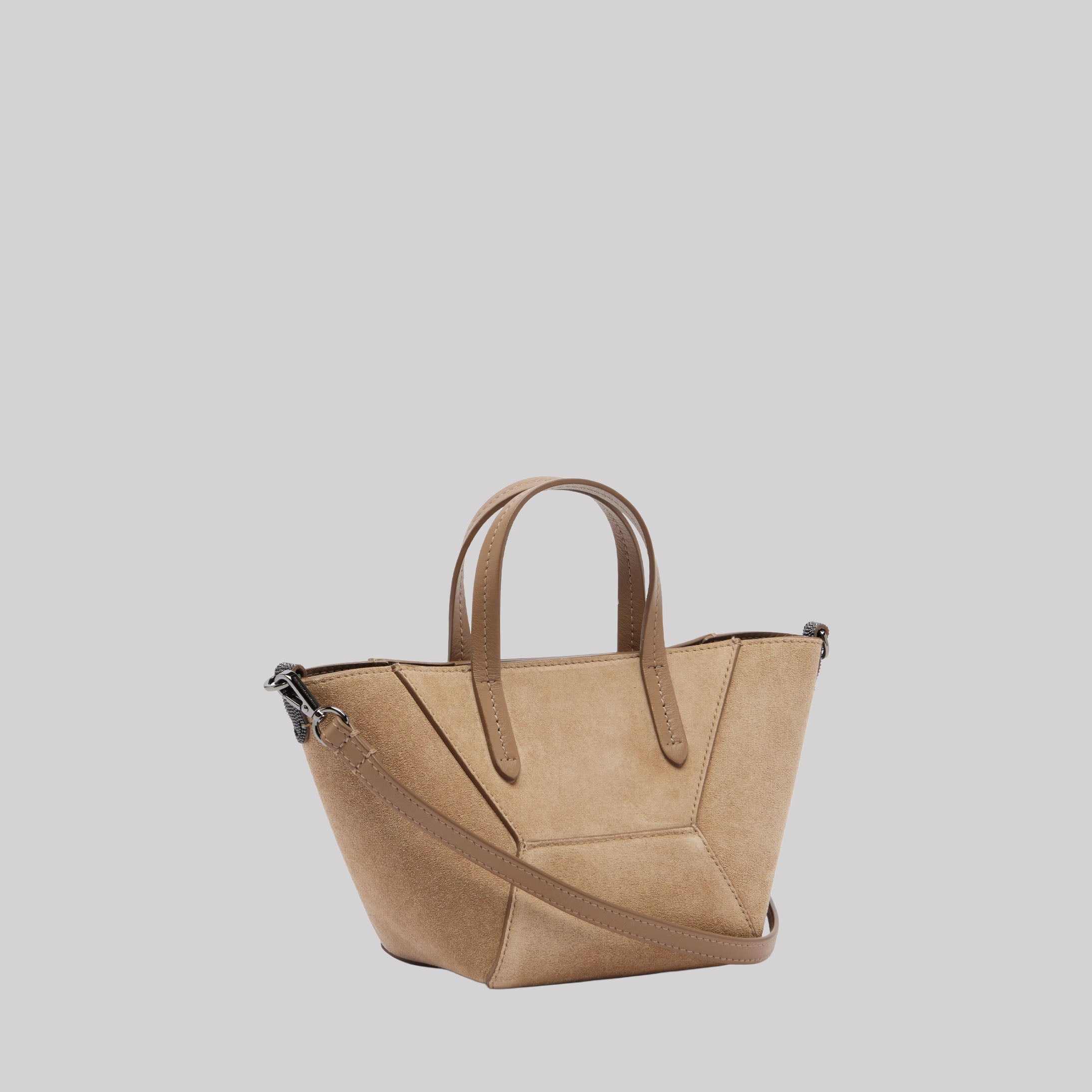 BC Duo Mini Bag In Suede With Monili