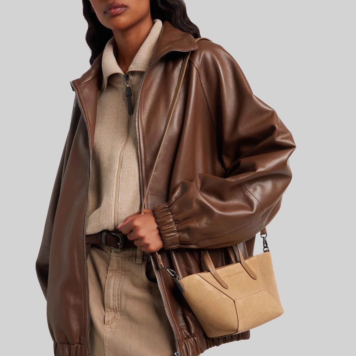 BC Duo Mini Bag In Suede With Monili